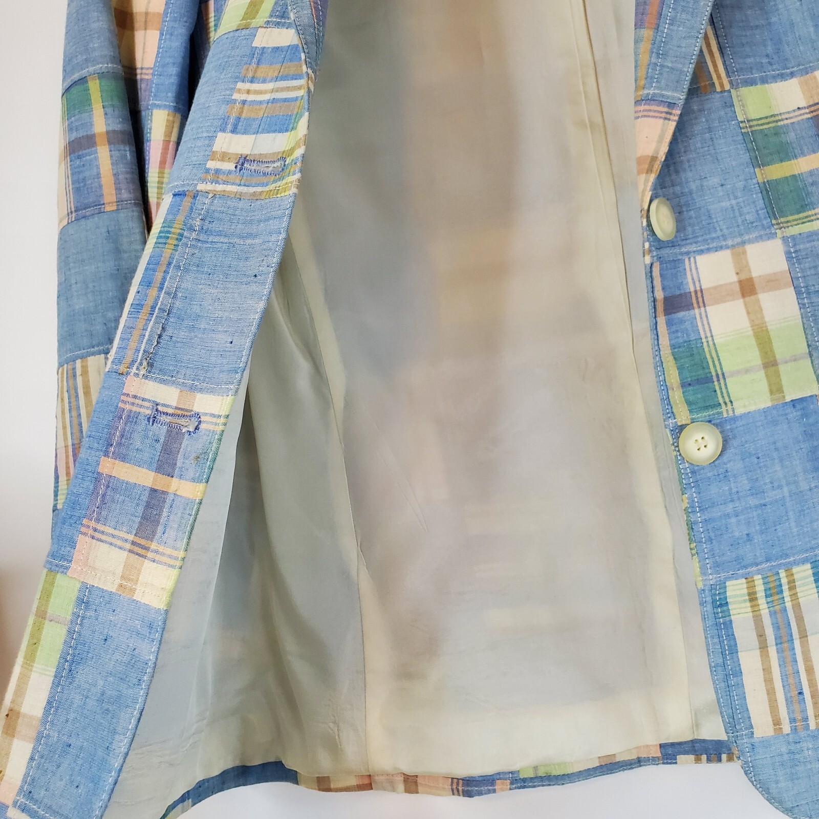 Womens Vintage Blazer John Meyer Size 8 Blue Lined Shoulder Pads Double Pocket