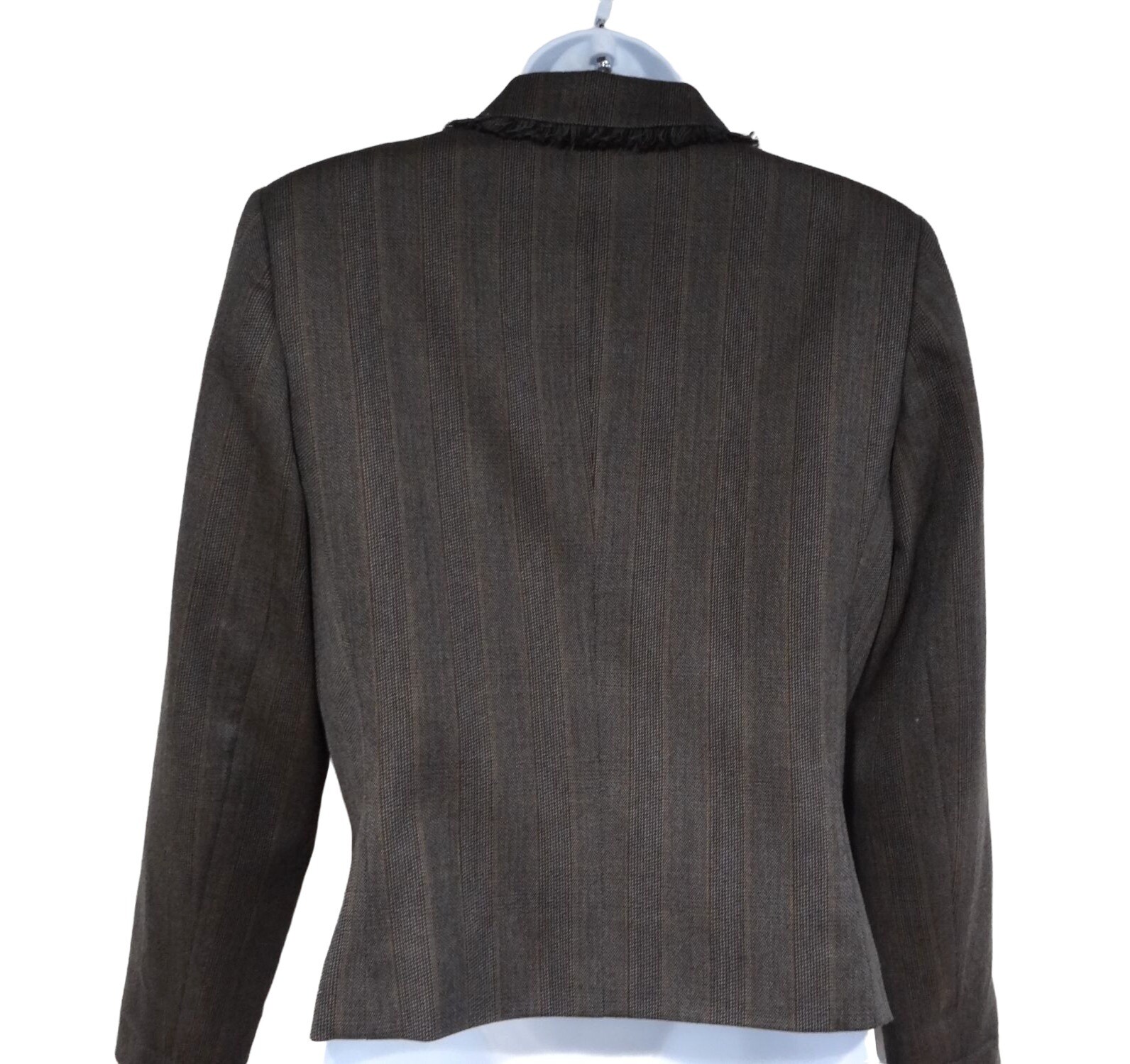 Harve Benard Sport 100% Wool Herringbone Button-Up Retro Blazer Women’s Size 6