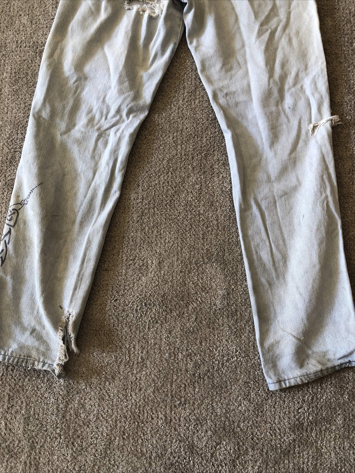 VTG Women’s H.I.S. Jeans DIY Patches Hippie BoHo Retro Destroyed 32/32 USA Made