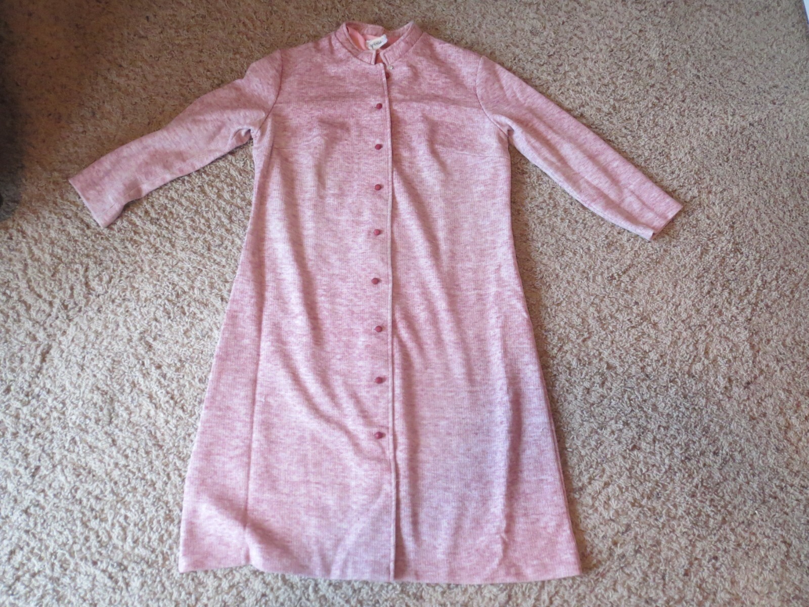 Vintage 1960’s Jersey MOD Dress JERRIE LURIE sz 8/10 Button Front Belter Dress