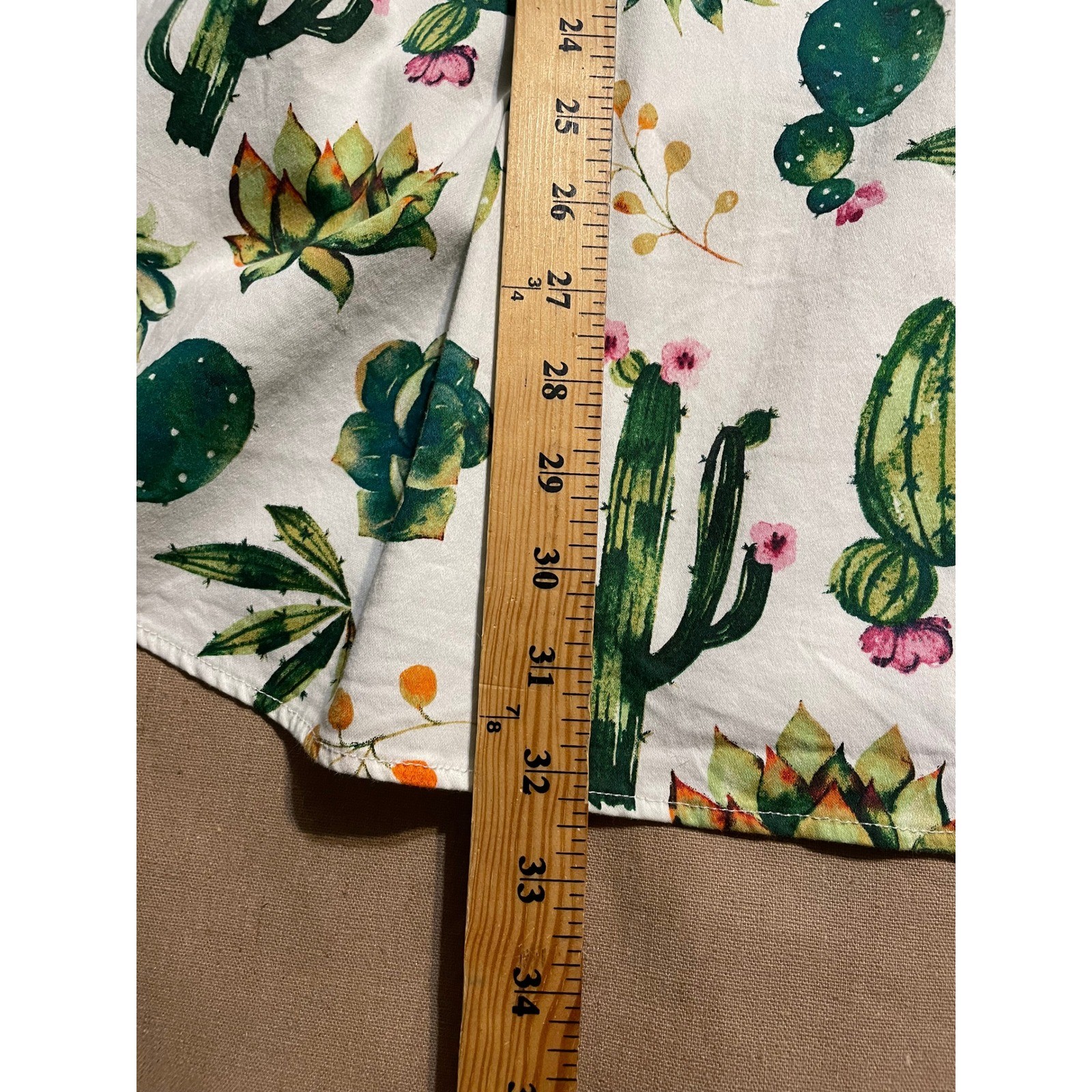 Modcloth IXIA Succulents Cactus Dress Size M Retro Houseplants Gardening Plants