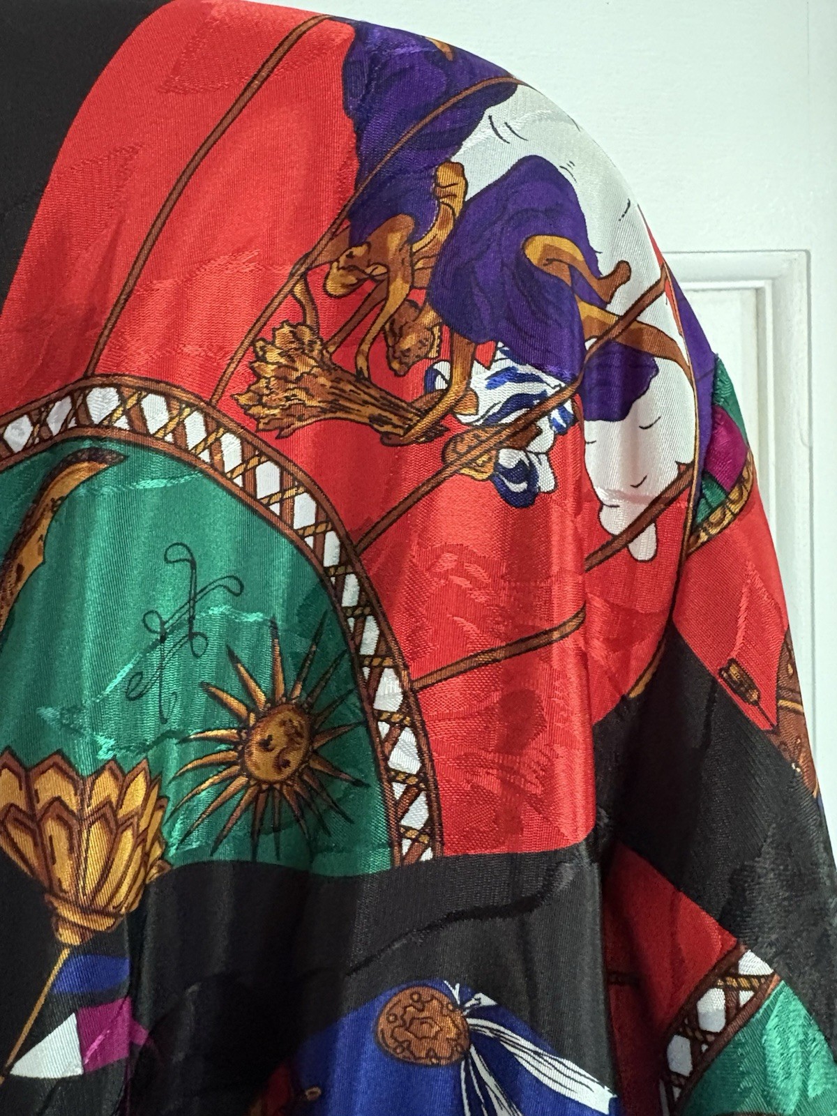 Vintage 80 90 Hot Air Balloon Jacket Coat Newport Beach Colorful Jazzy Artsy EUC