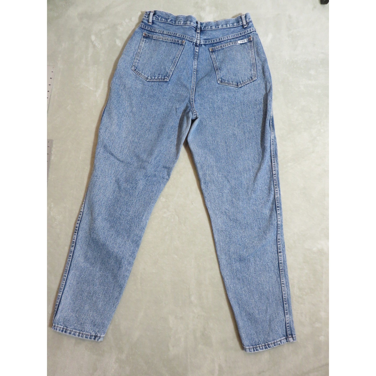 Bill Blass Vintage 90s High Waisted Pleated Mom Jeans Light Wash Blue Size 16L