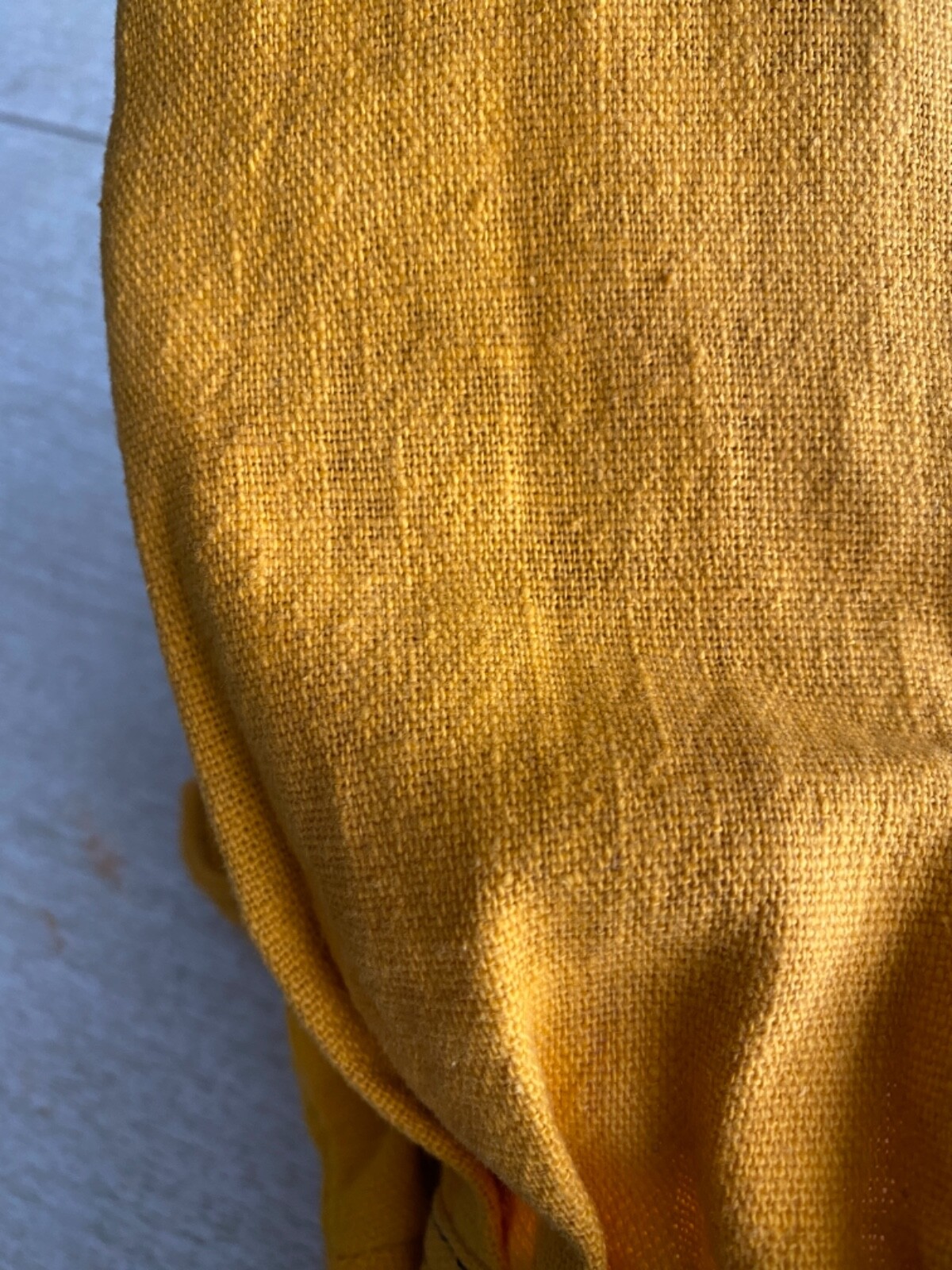 Vintage 70s The Art Shirt Dress Size 11-12 Yellow Long Sleeve