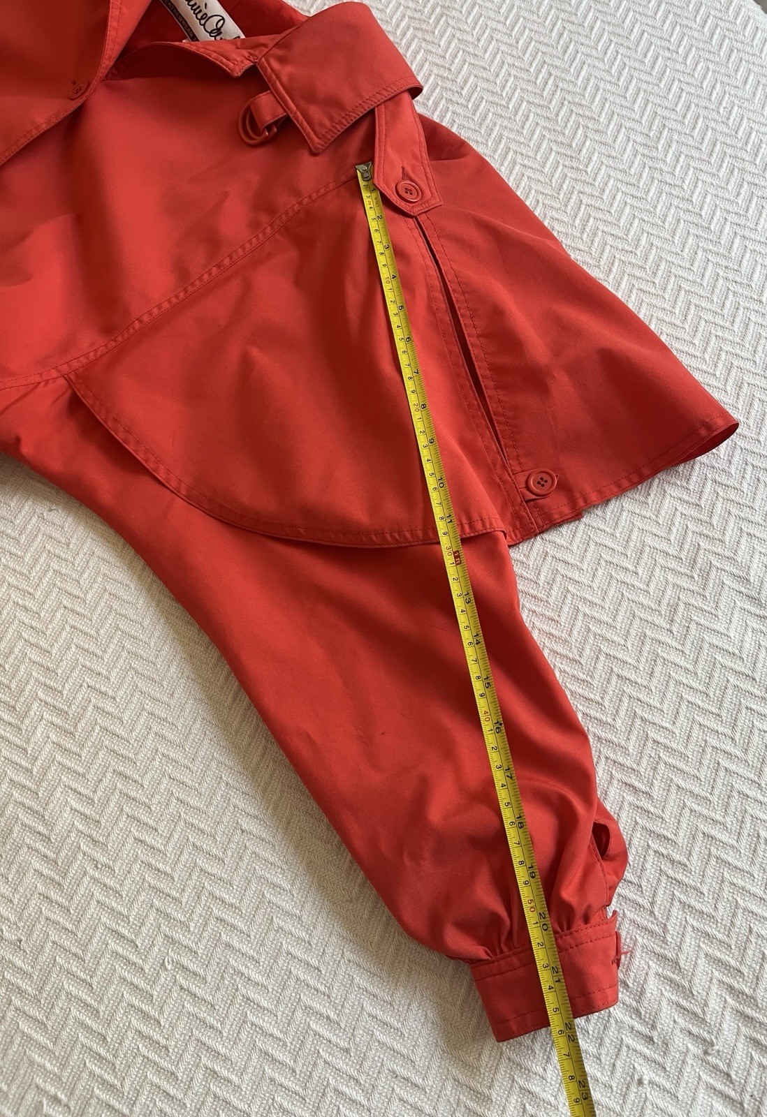 Bonnie Cashin Weatherwear Russ Taylor Vintage Union Made Orange Trench Size 8