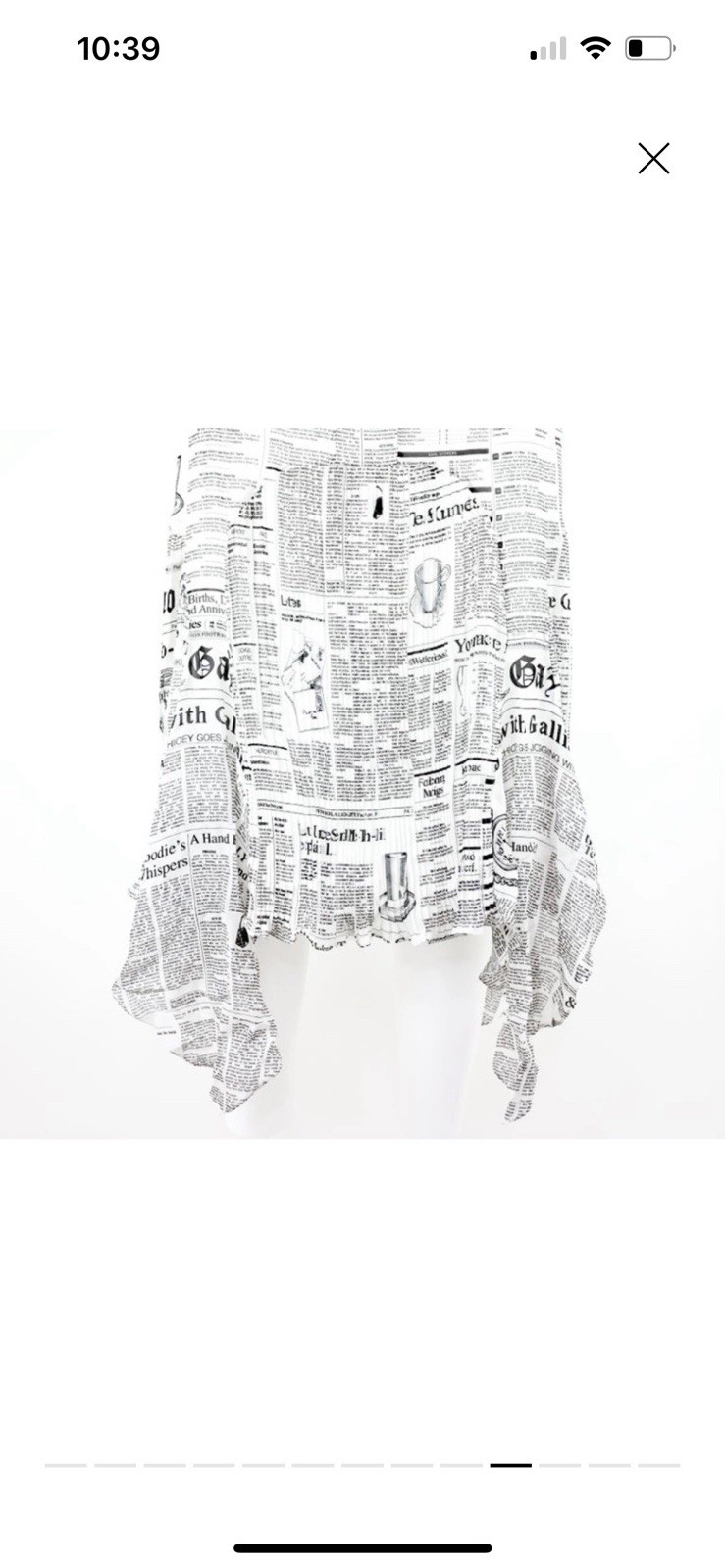 John Galliano Newspaper Dress