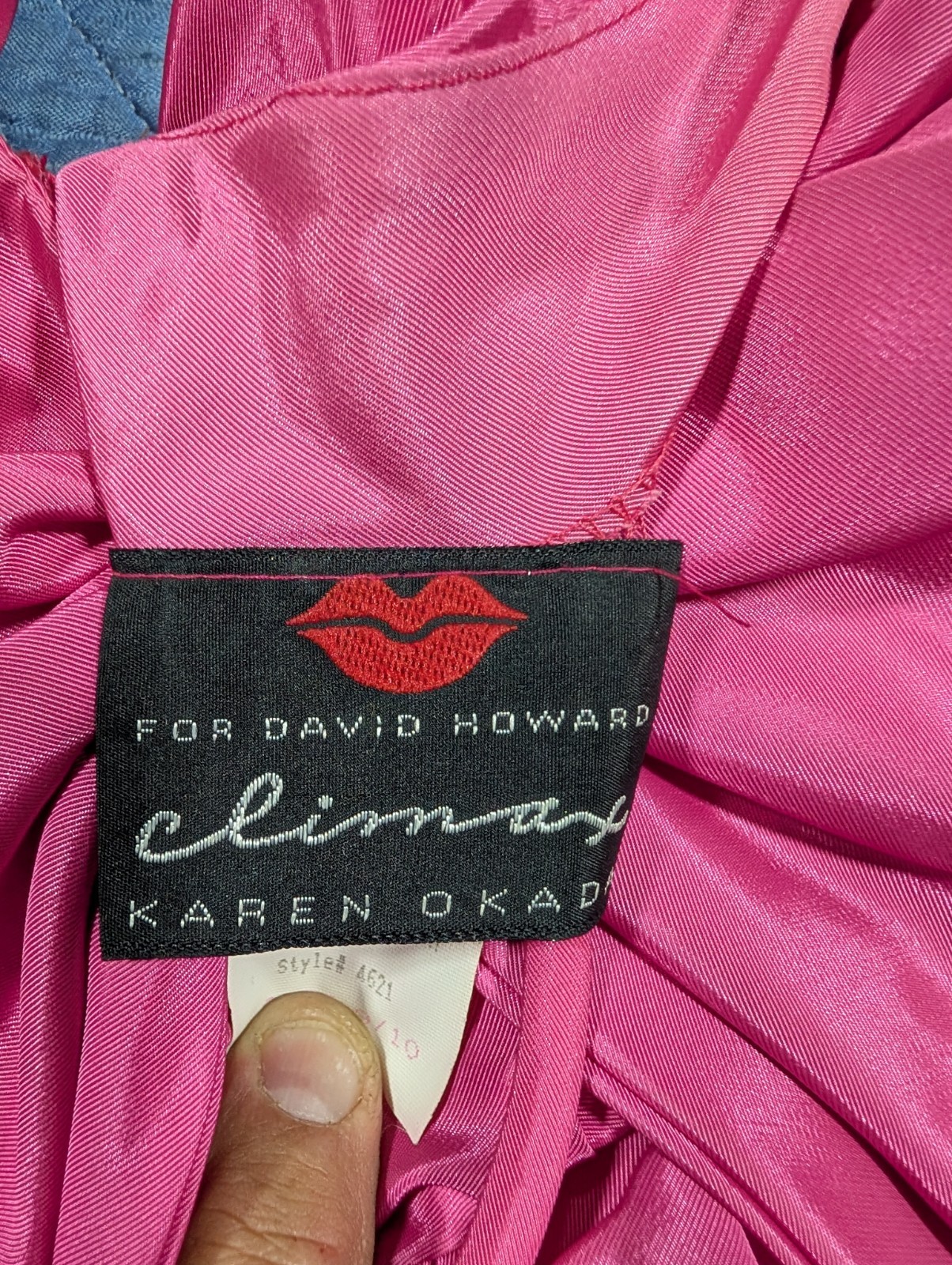 Vintage Karen Okada Climax Dress Pink David Howard Size 9/10