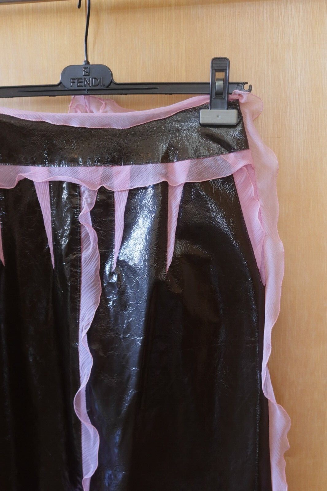 RARE Never Worn S/S 2000 Vintage Fendi by Karl Lagerfeld Patent Leather Suit 38