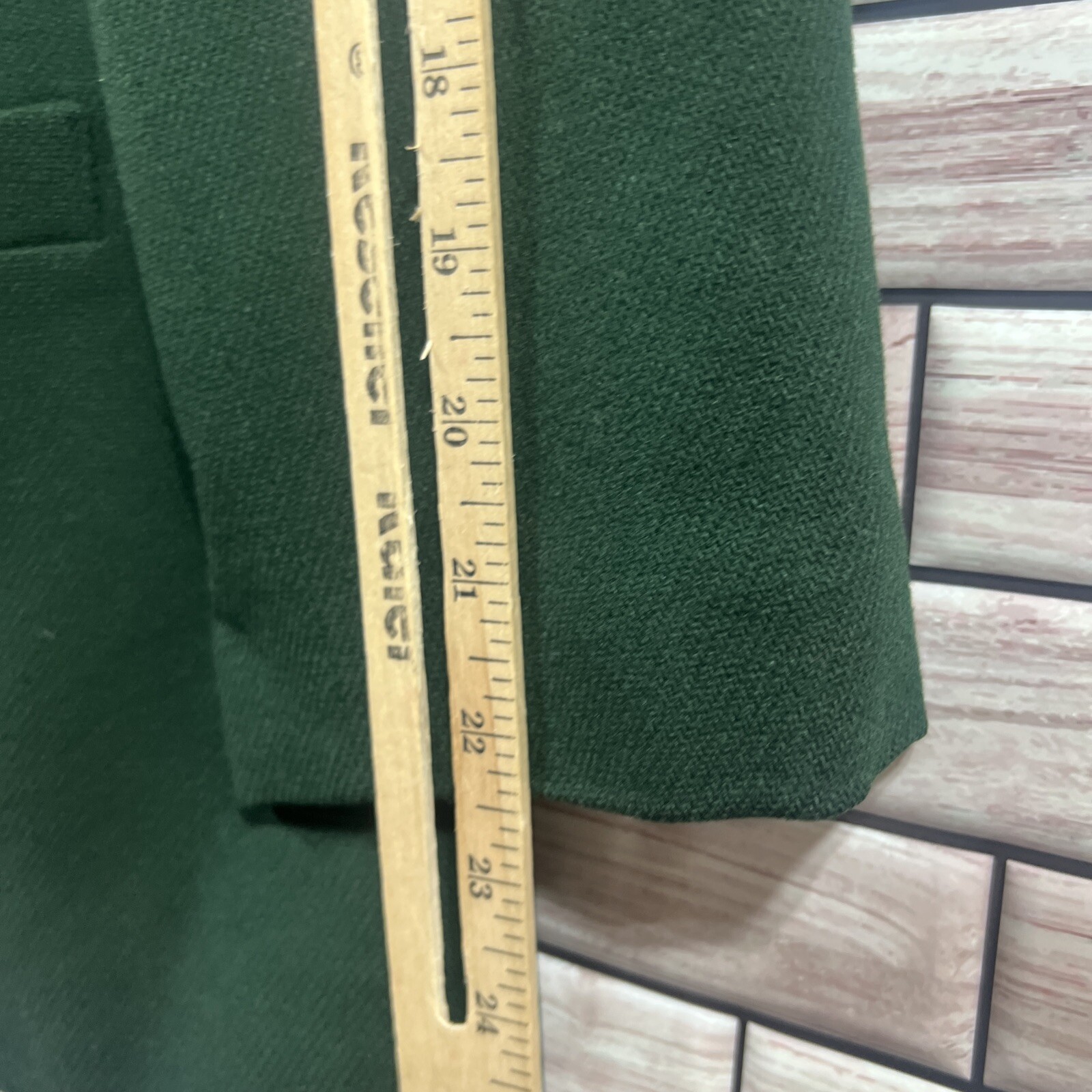 Wardrobe Maker 100% wool womens green jacket blazer pleated skirt 80s Vintage