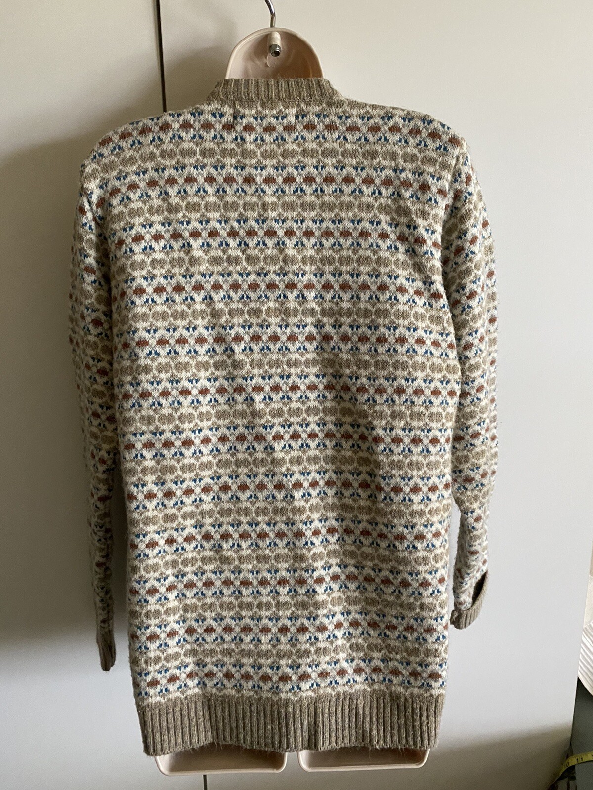 VTG 60’s JERSILD Camel Button Down ski CARDIGAN Sweater 100% WINTUK WOOL SZ 40