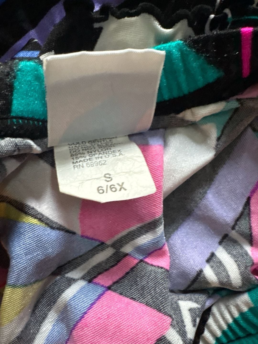 Vintage 90s Pro Spirit Girls Abstract Neon Geometric Workout skirt