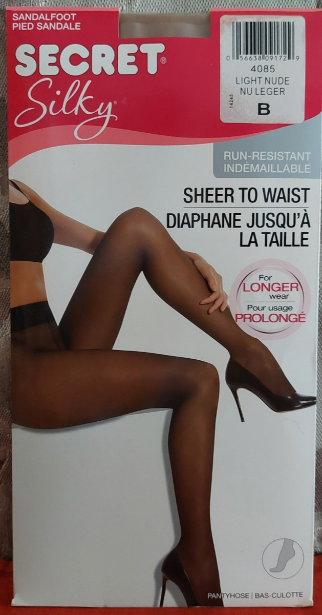 Vintage Pantyhose Secret Sheer To Waist Color Light Nude Size B BRFIP3