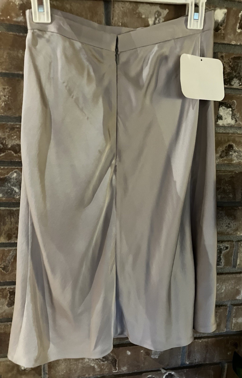 Vintage Valentino Roma, Silver 100% Silk Mini Skirt, Original Tags! Small