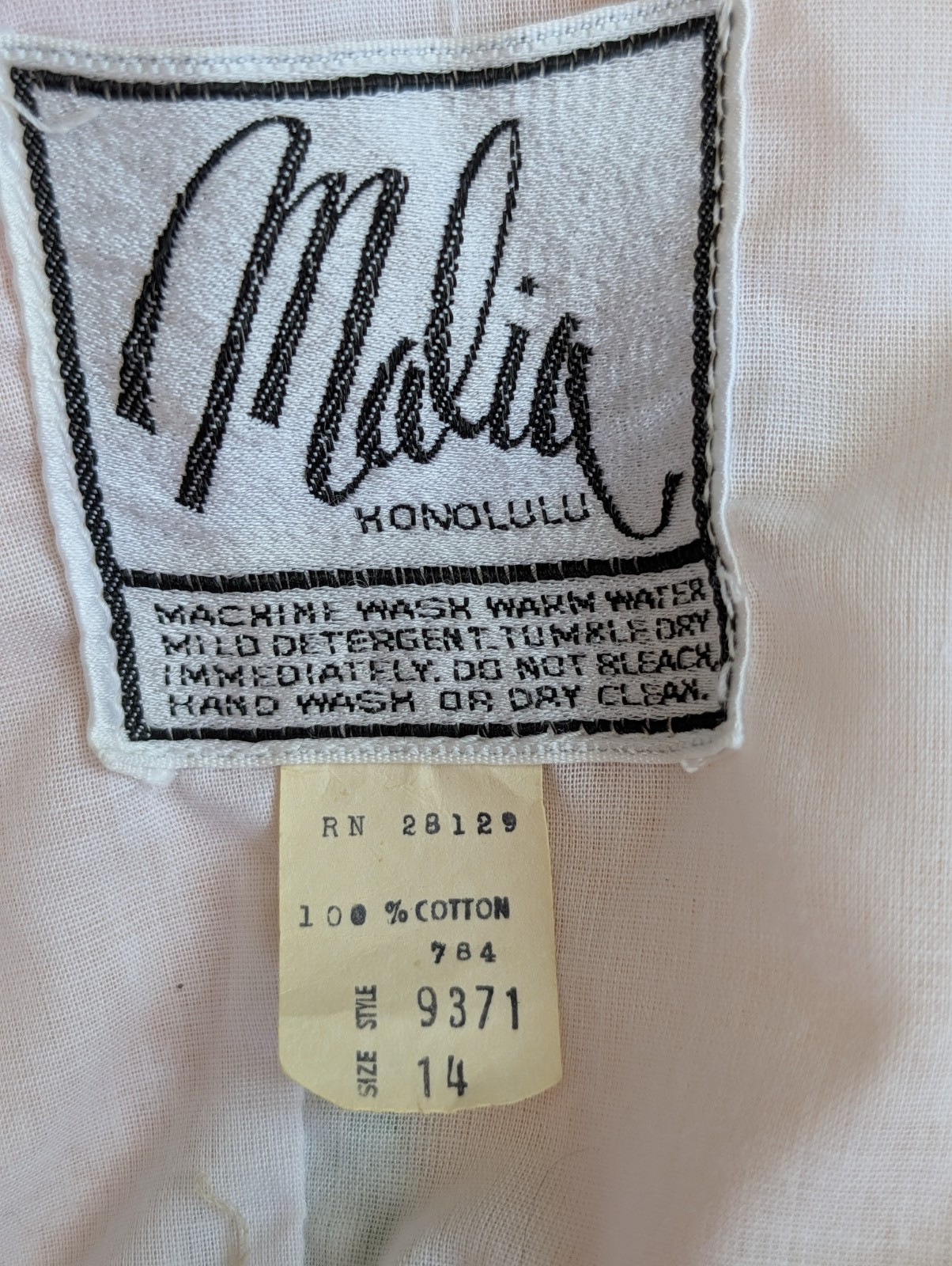 Vintage Malia Honolulu Hawaiian Maxi Dress Oversize Mod Floral Size M 1960s 70s