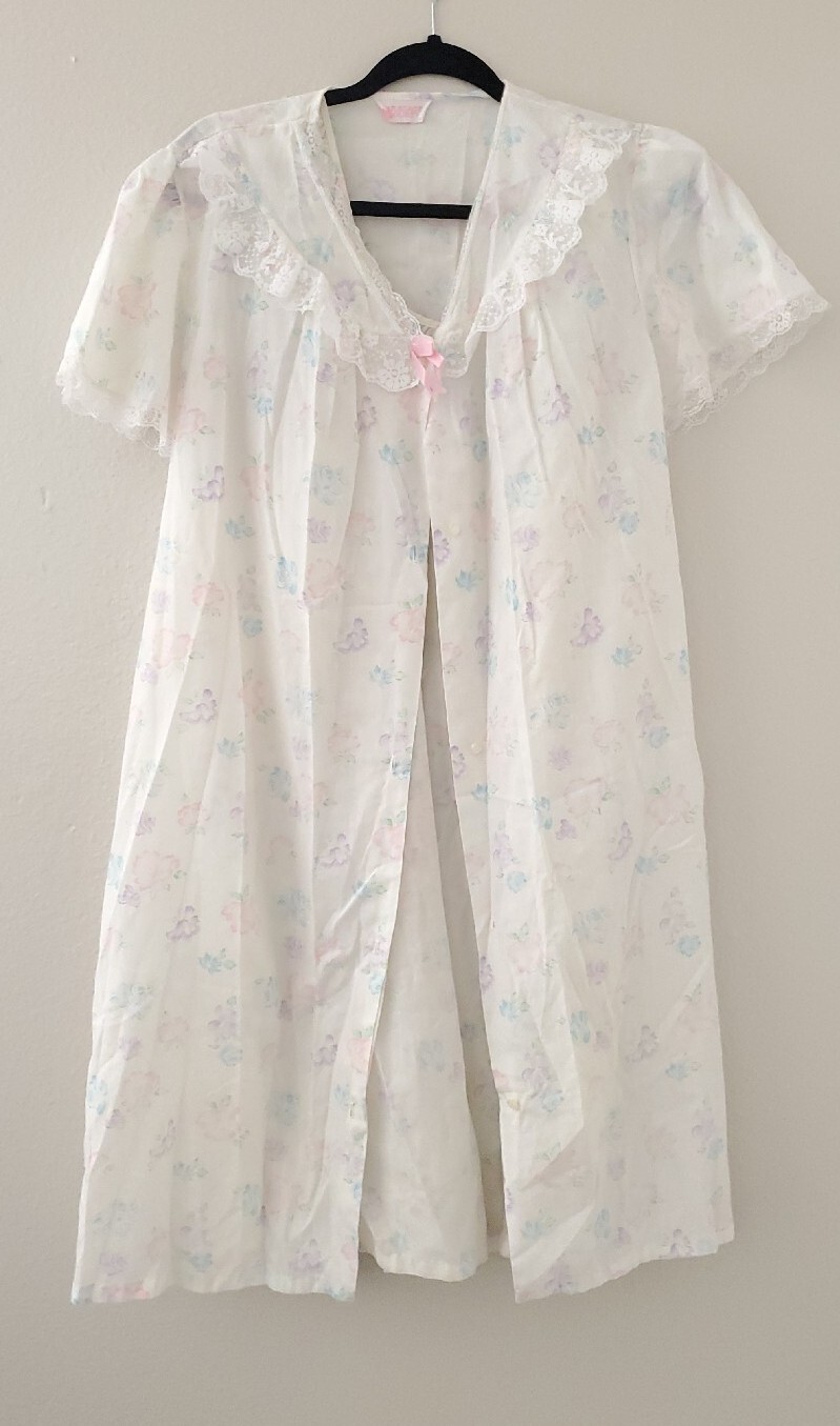 Vintage Carriage Court Two Piece Sleepwear SEARS Size M 12/14 Floral