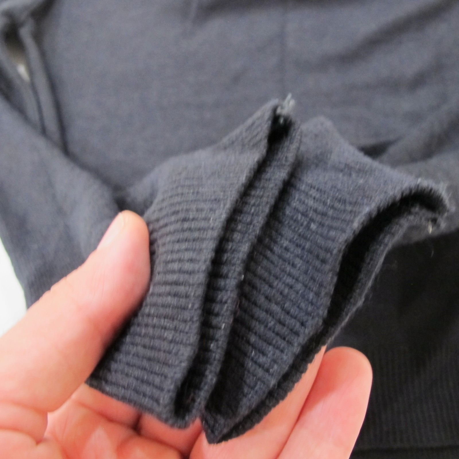 Vintage Featherknits Sweater Womens Small Black Mod 60s Acrylic Minimalist Basic