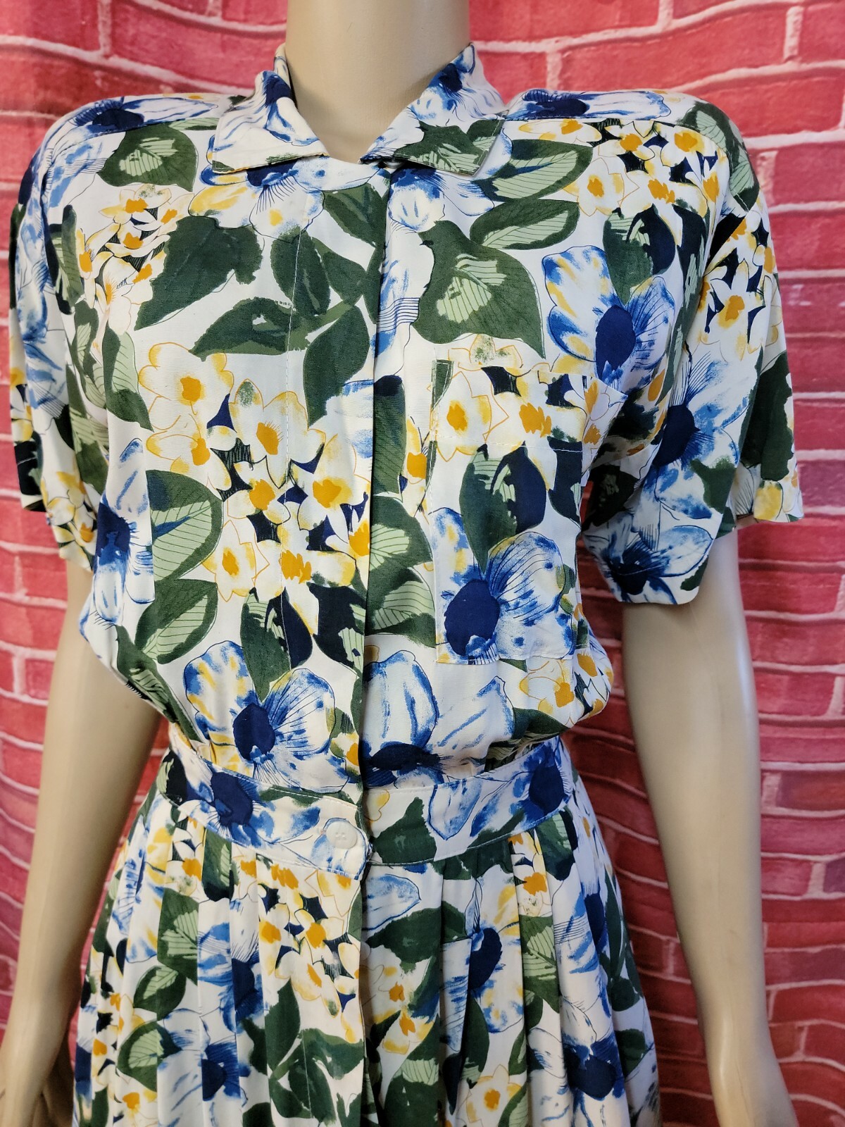 CAROL ANDERSON Petites Vtg 80’s COTTAGECORE Women’s Floral Dress Size 10 #W7