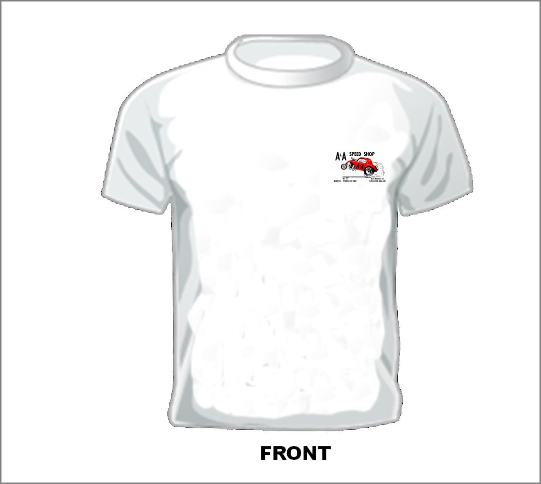 Vintage GASSER/DRAG/NASCAR/SPRINT/MIDGET RACE T-shirt A&A SPEED SHOP