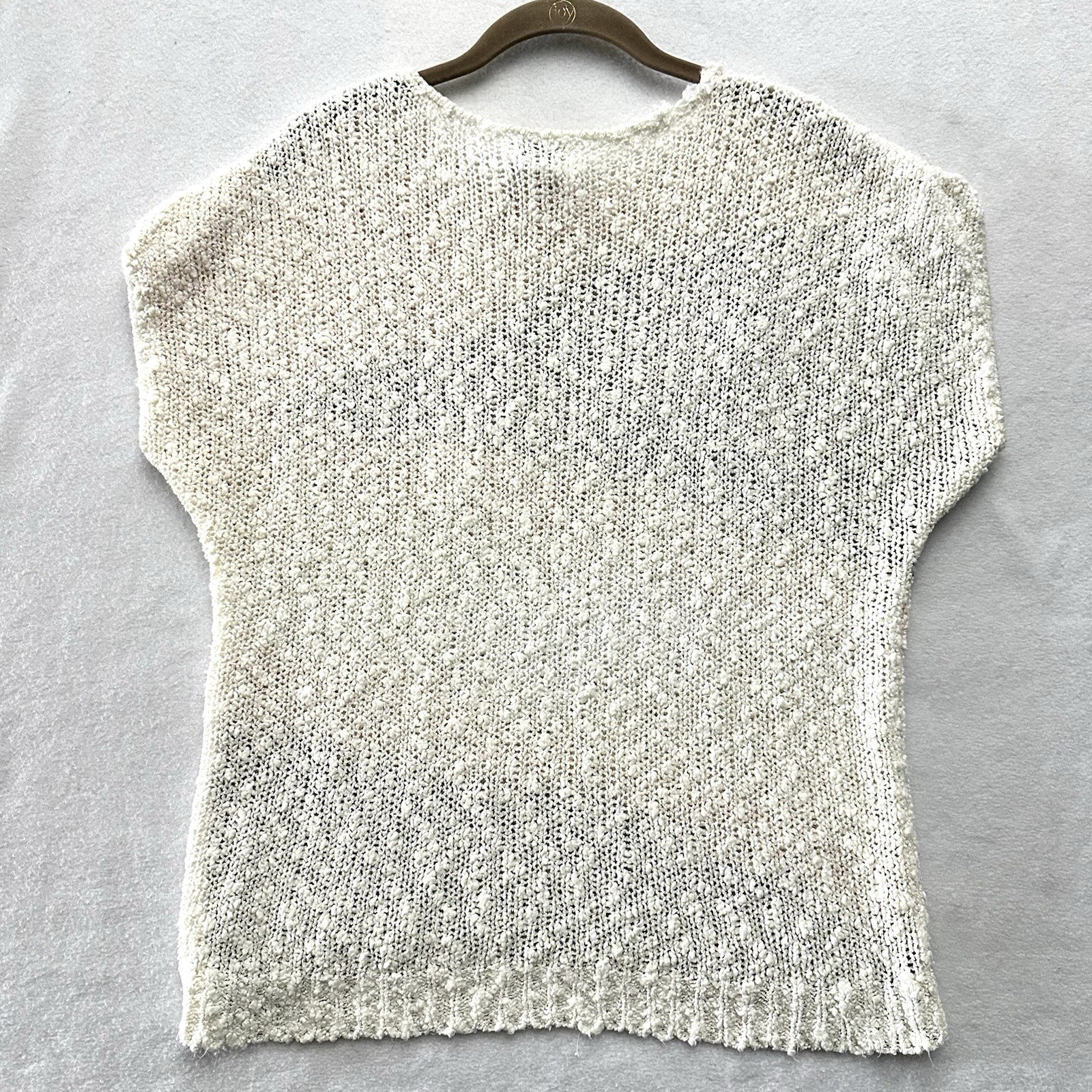 VTG 80s Partners by Mervyns Sweater M Medium Pearl Chunky Peach Flower