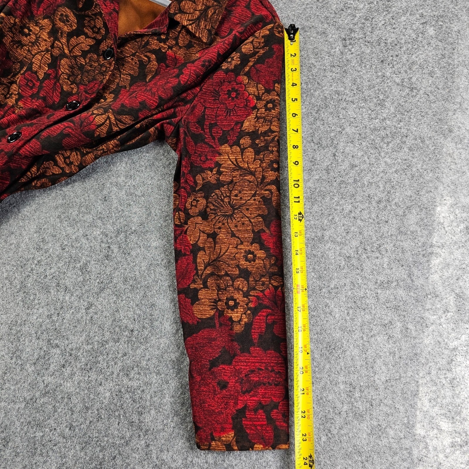 Briggs New York Suit Jacket Fall Floral Brocade Blazer Size Large Womens Vintage