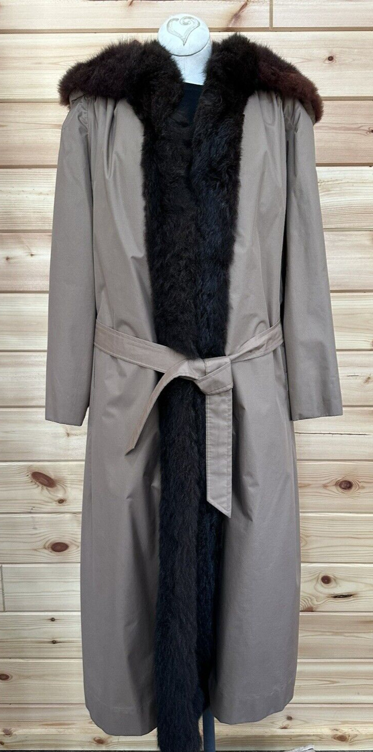 Mano Swartz Ranch Raised Opossum Women’s Vintage All Weather Coat & Hood