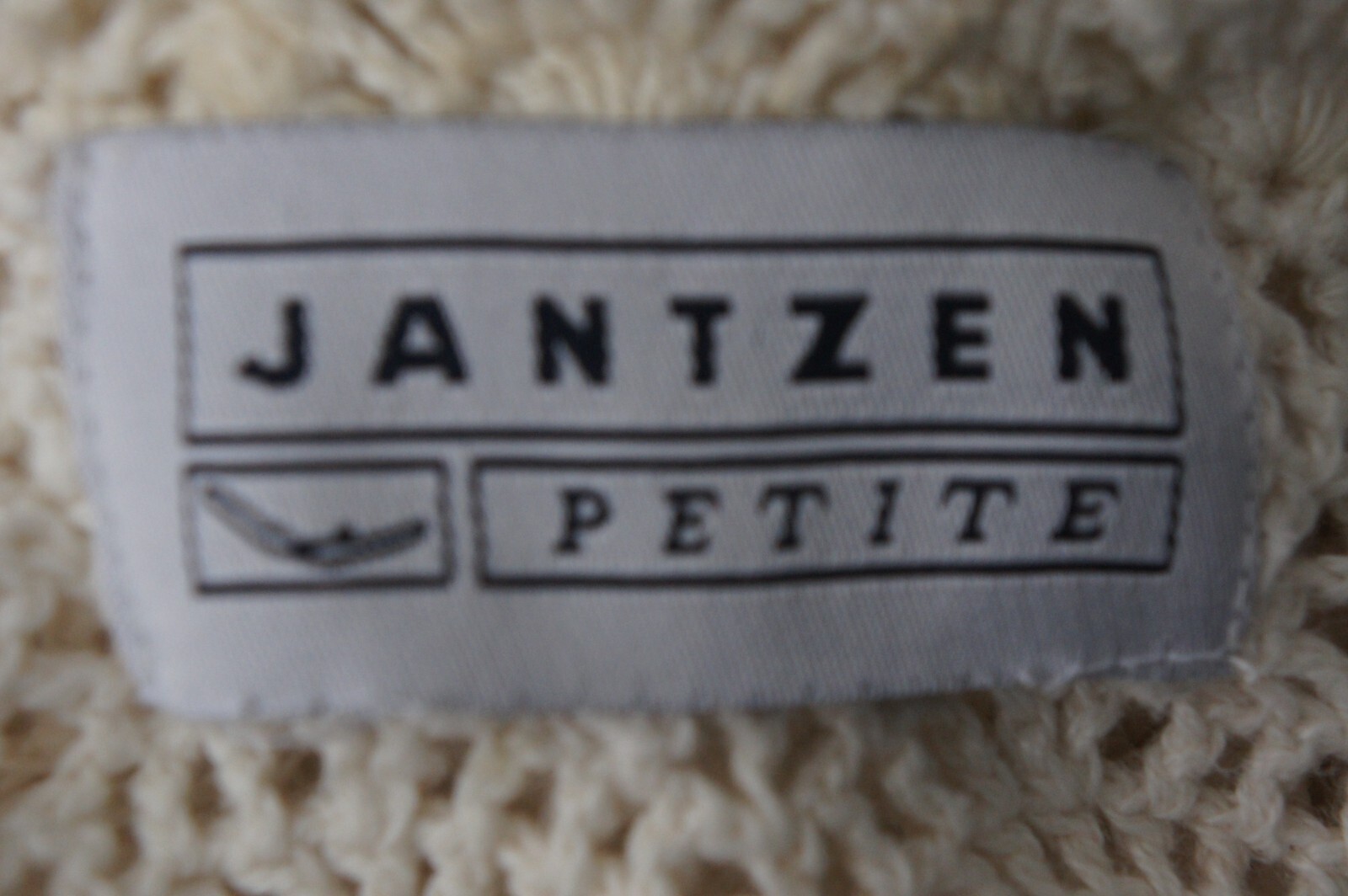 Vintage Jantzen Crochet Cardigan Sweater Open Knit Lace Mother of Pearl Buttons