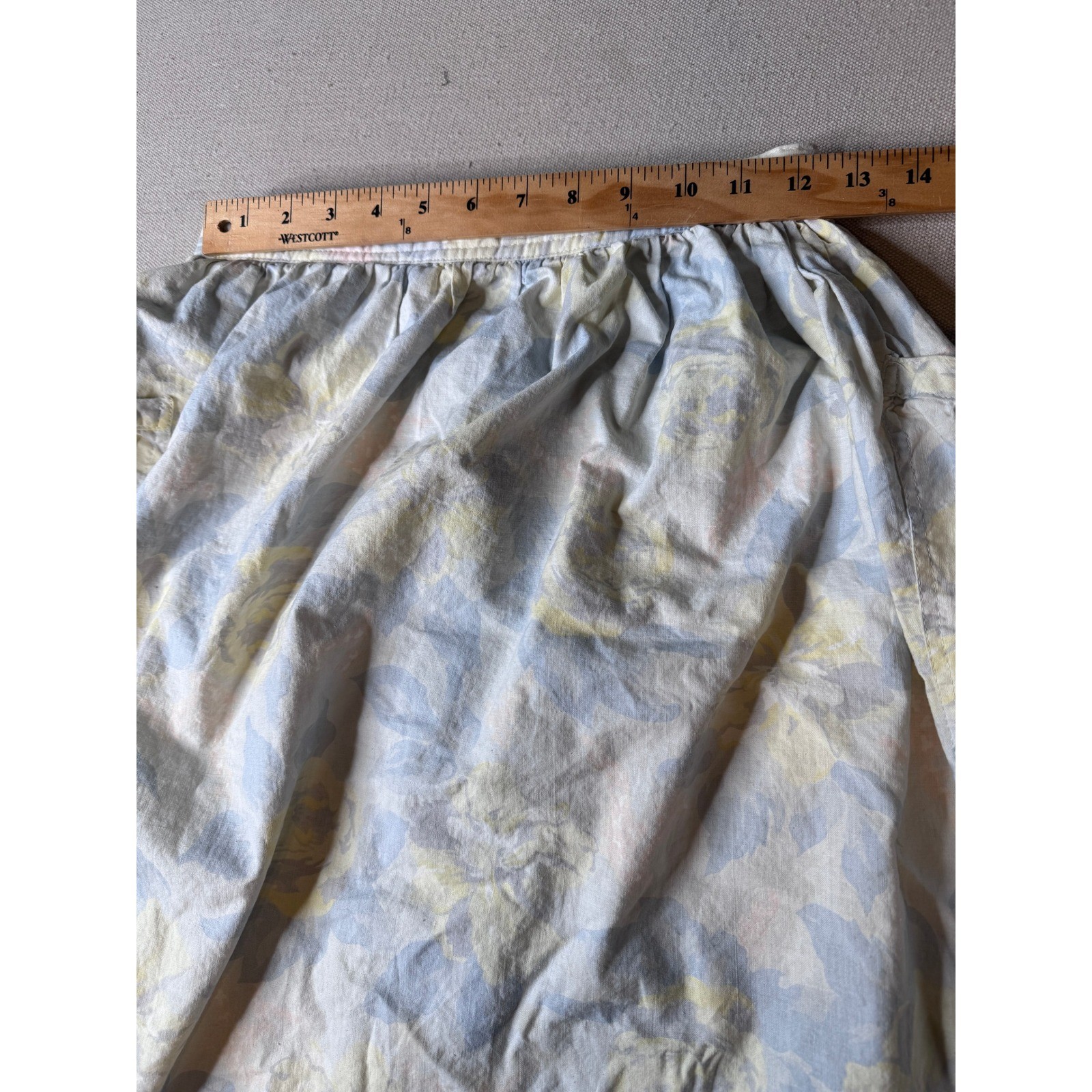 Vintage 80s/90s College Town Floral Midi Skirt Cottagecore Prairie Pocket XS