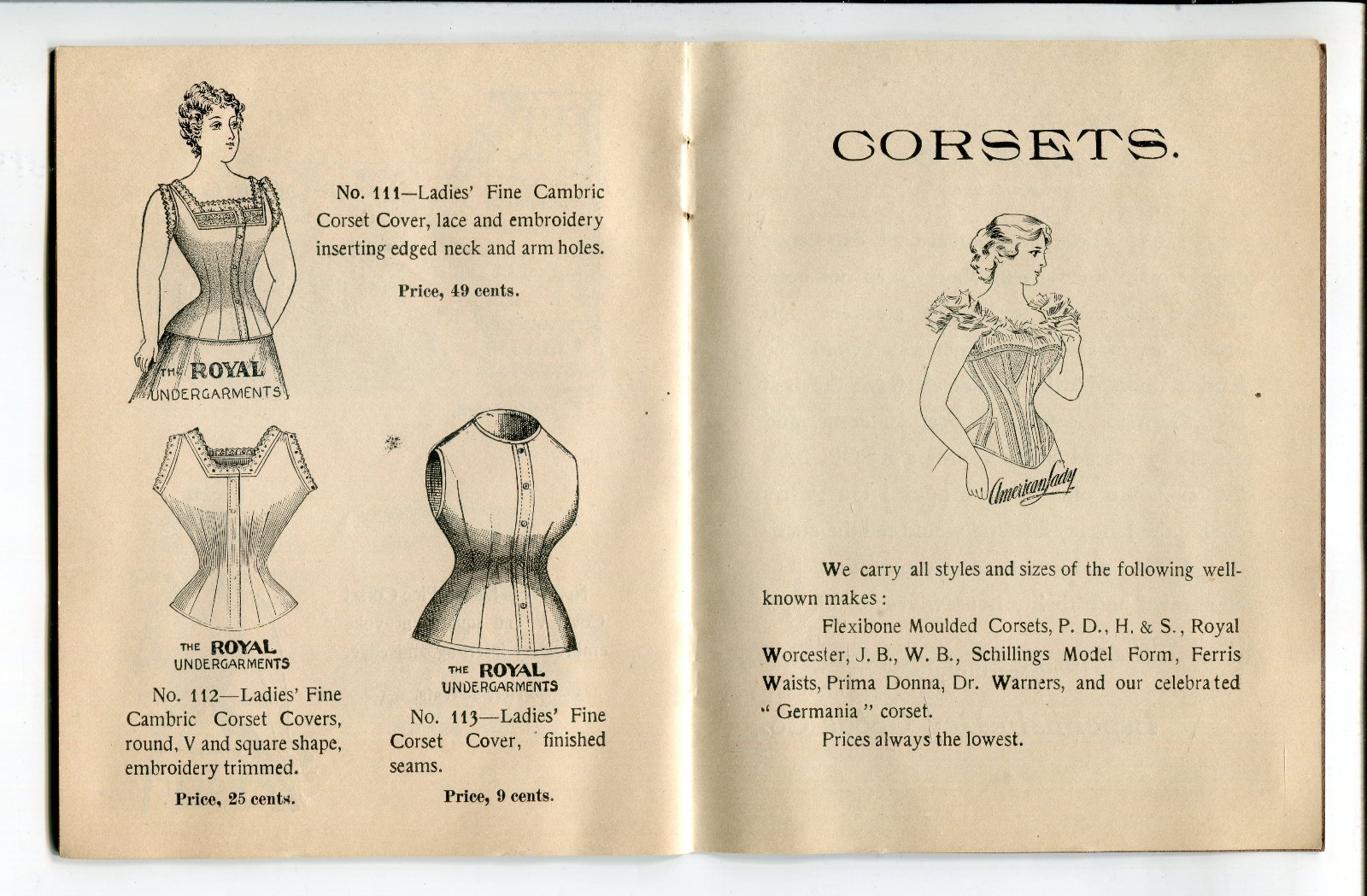 1898 Women’s Undergarments Booklet, Valuable Hints for Ladies Only, Espenhain Co