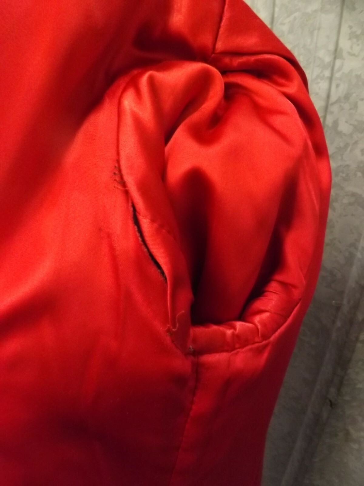 Stylecraft Vtg 1960s Red Double Breasted Belted Back Wool Insulated Long Coat L