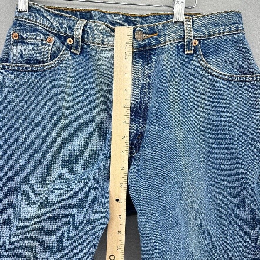 VTG 90s Levis 550 Relaxed Fit Tapered Leg Jeans Medium Wash Blue 12 REG Grunge
