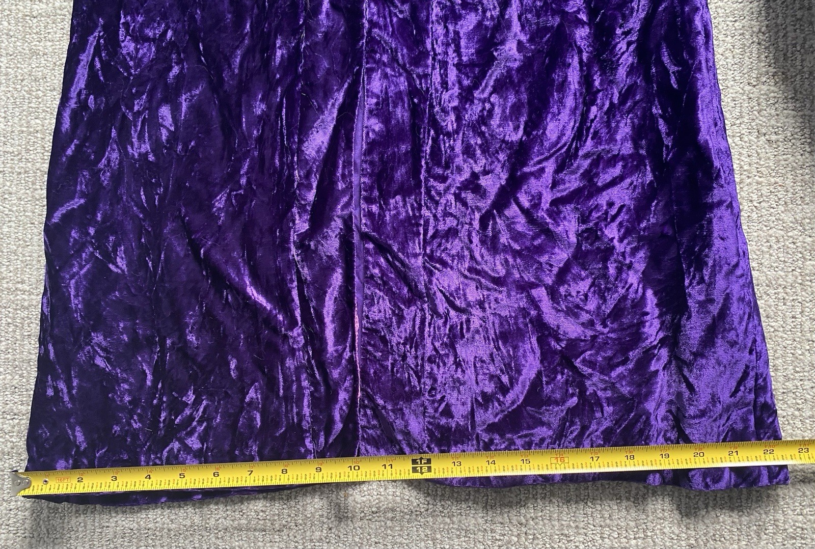 1970s This Is Yours San Francisco Velvet Dress & Shorts Hot Pants Purple Buttons