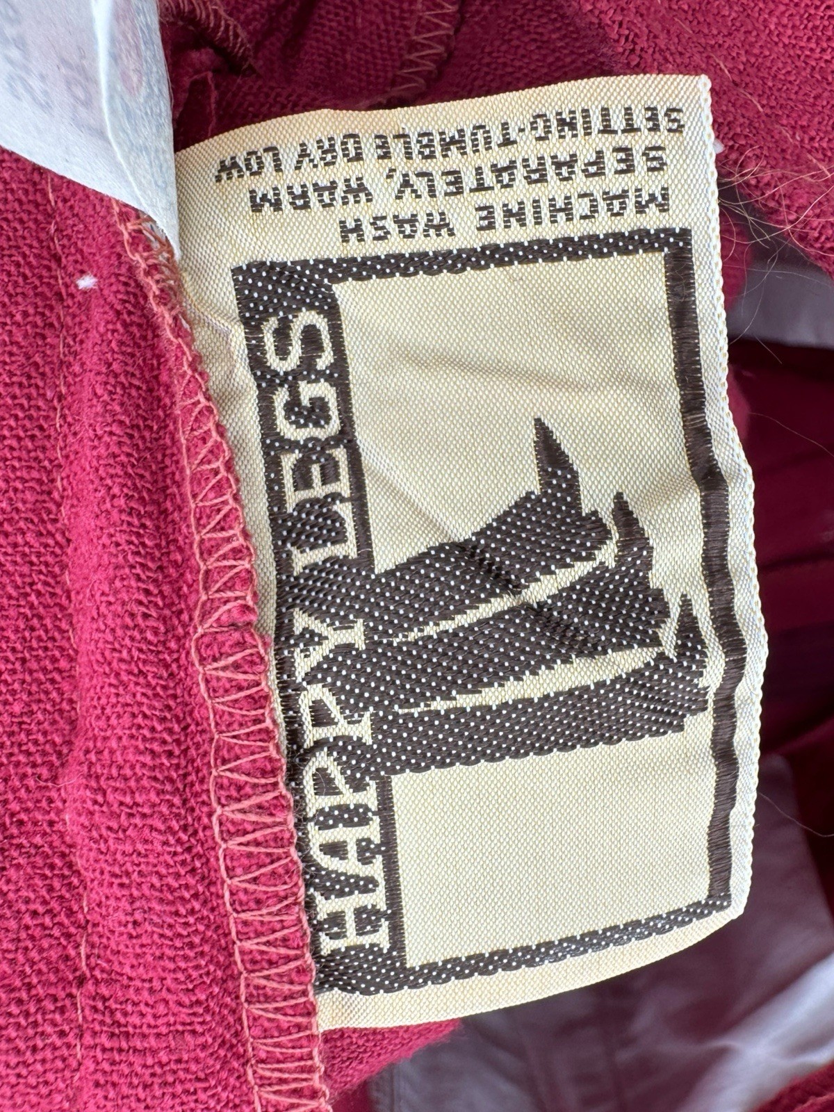 DEADSTOCK 70s Happy Legs High Rise Wide Leg Trouser Pants Rare Vintage Red NWT