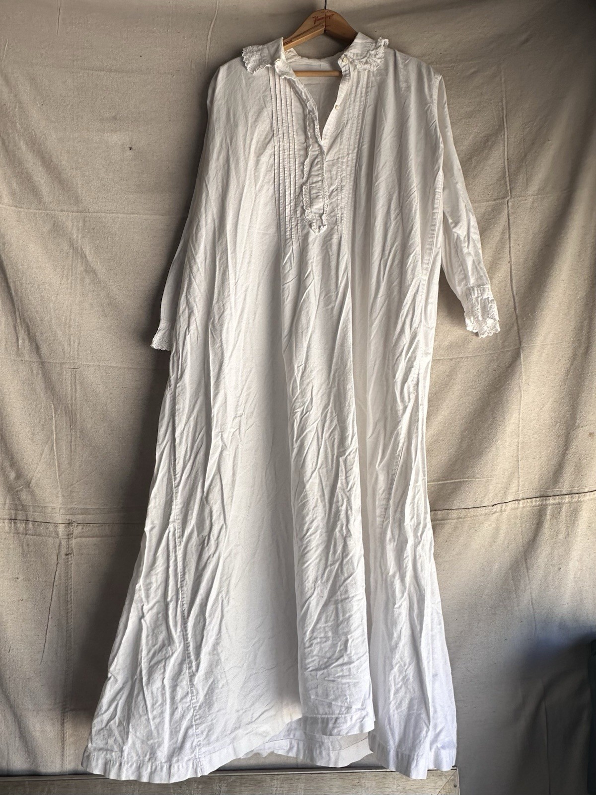 Resale Lot French Antique Dress Blouse Chemise 1900s White Cotton Womens S M L