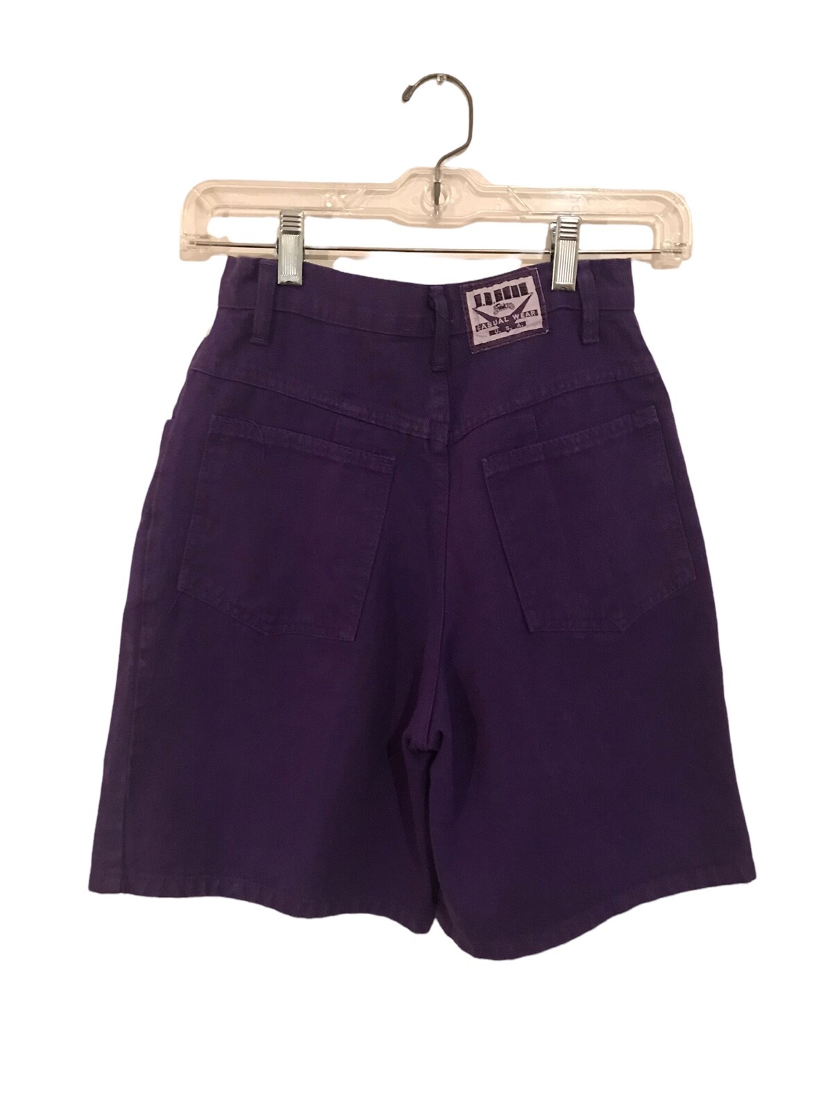 Women Vintage 1990s Purple Denim High Waist LA Blues Mom Jean Shorts 23 waist SM