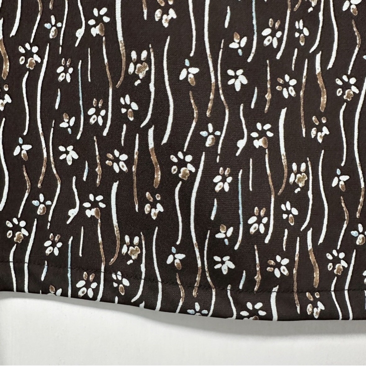 Vintage 90s Axcess Chocolate Brown Floral Midi Skirt Women’s Size Medium Boho