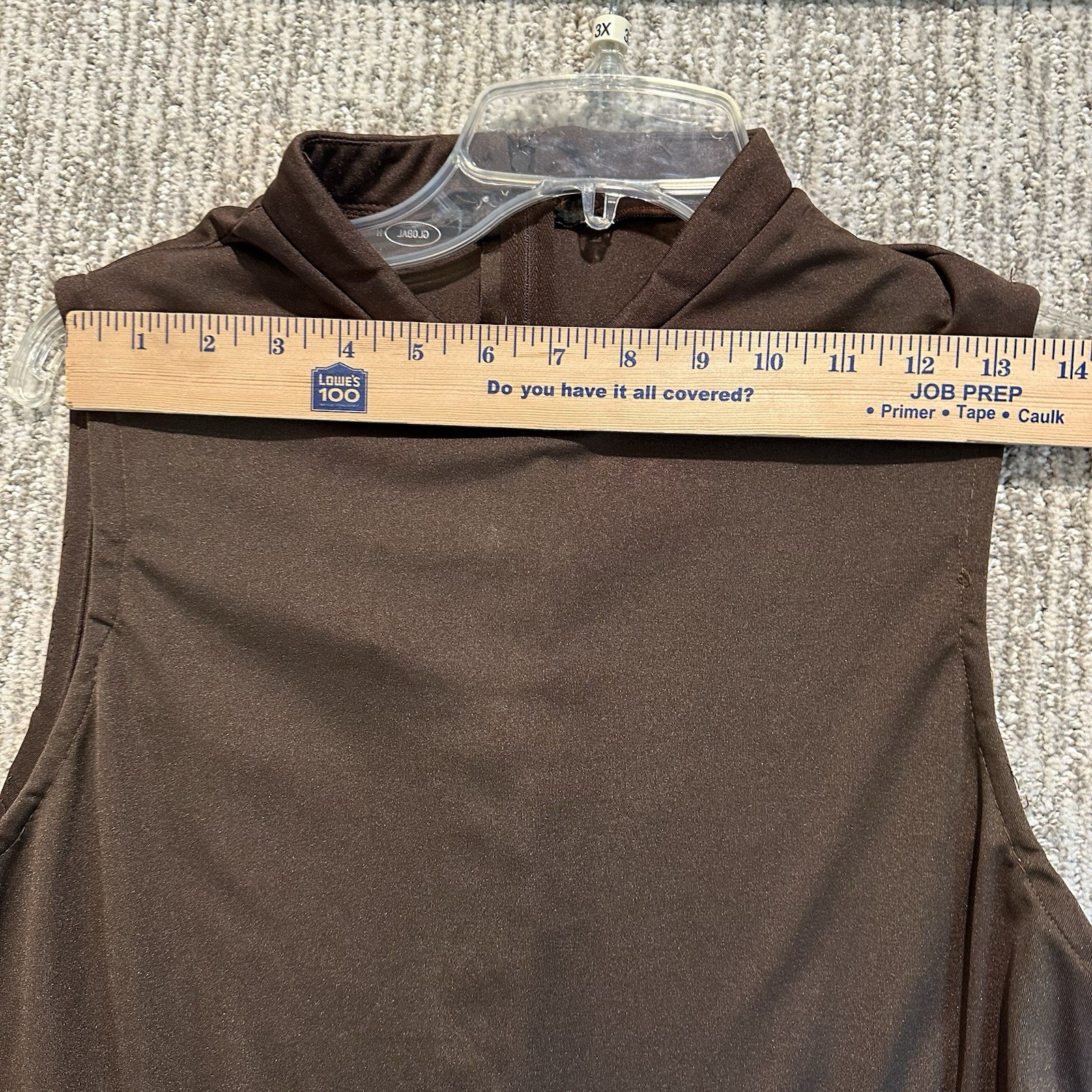 Vintage 60s 70s Jack Bryan Chocolate Brown Polka Dots Chiffon Sleeveless Dress