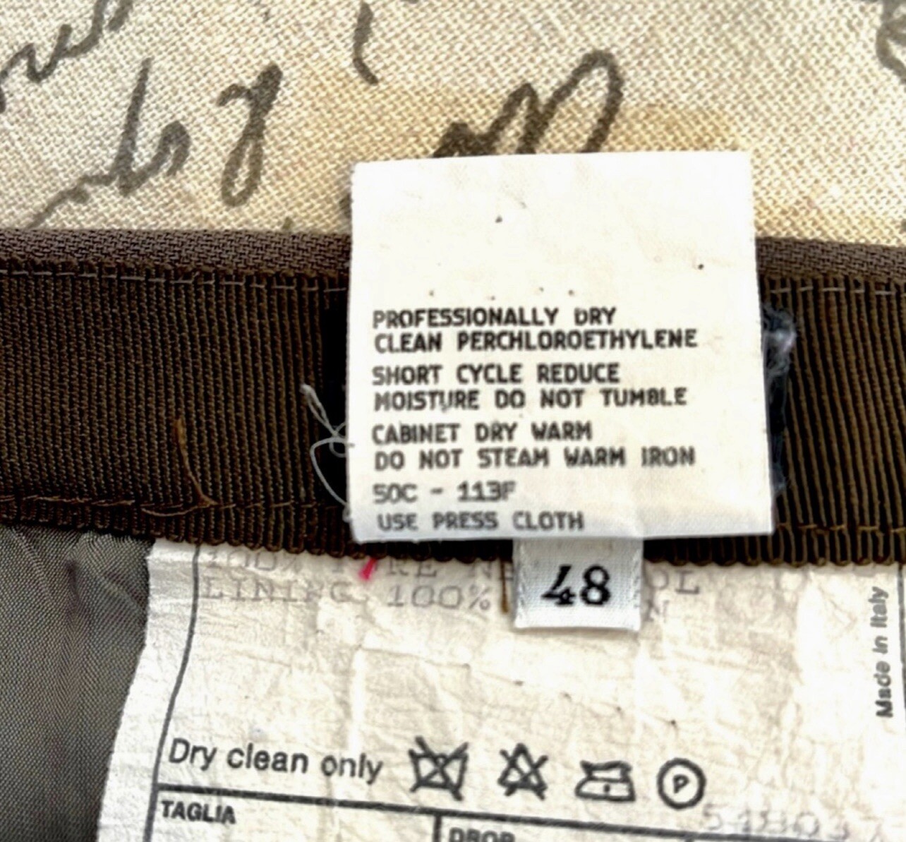 Giorgio Armani Vintage Wool Knee Length Skirt Size US 12 – IT 48 – XL B5