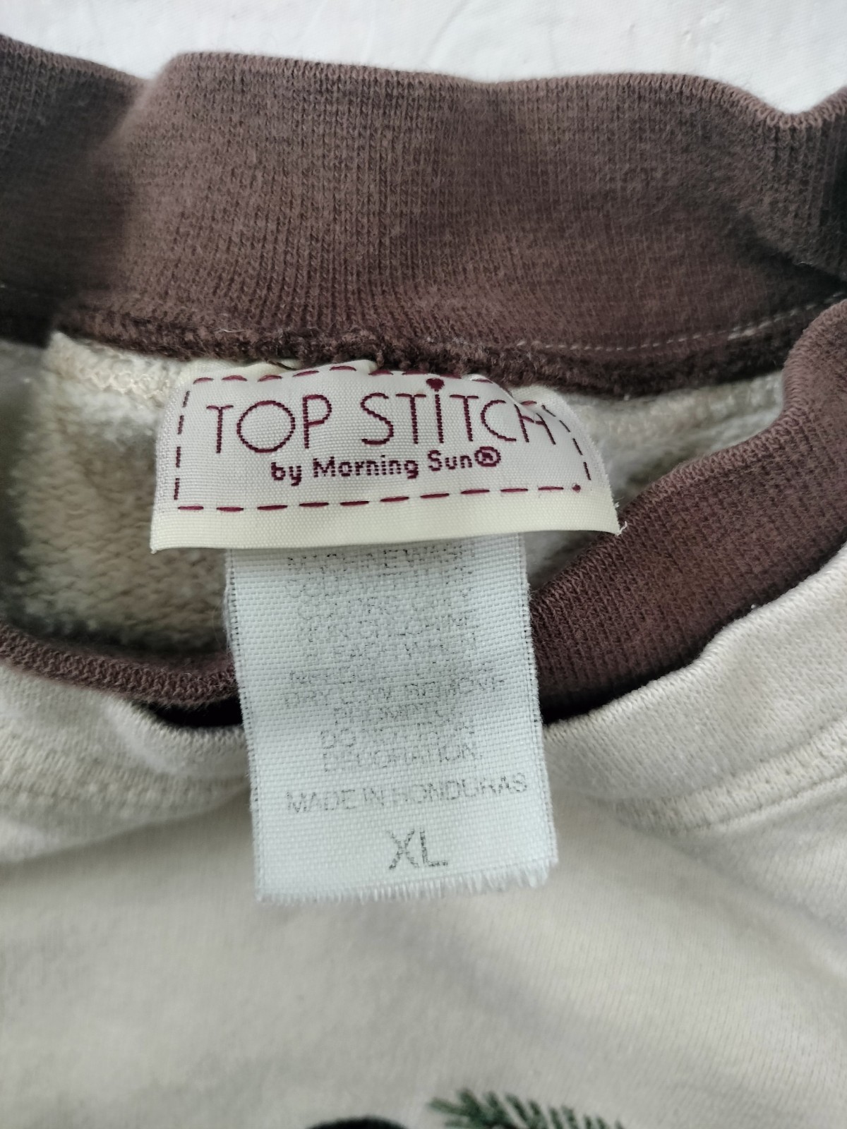 Vintage Top Stitch By Morning Sun Embroidered Bird Sweatshirt Size XL Grannycore