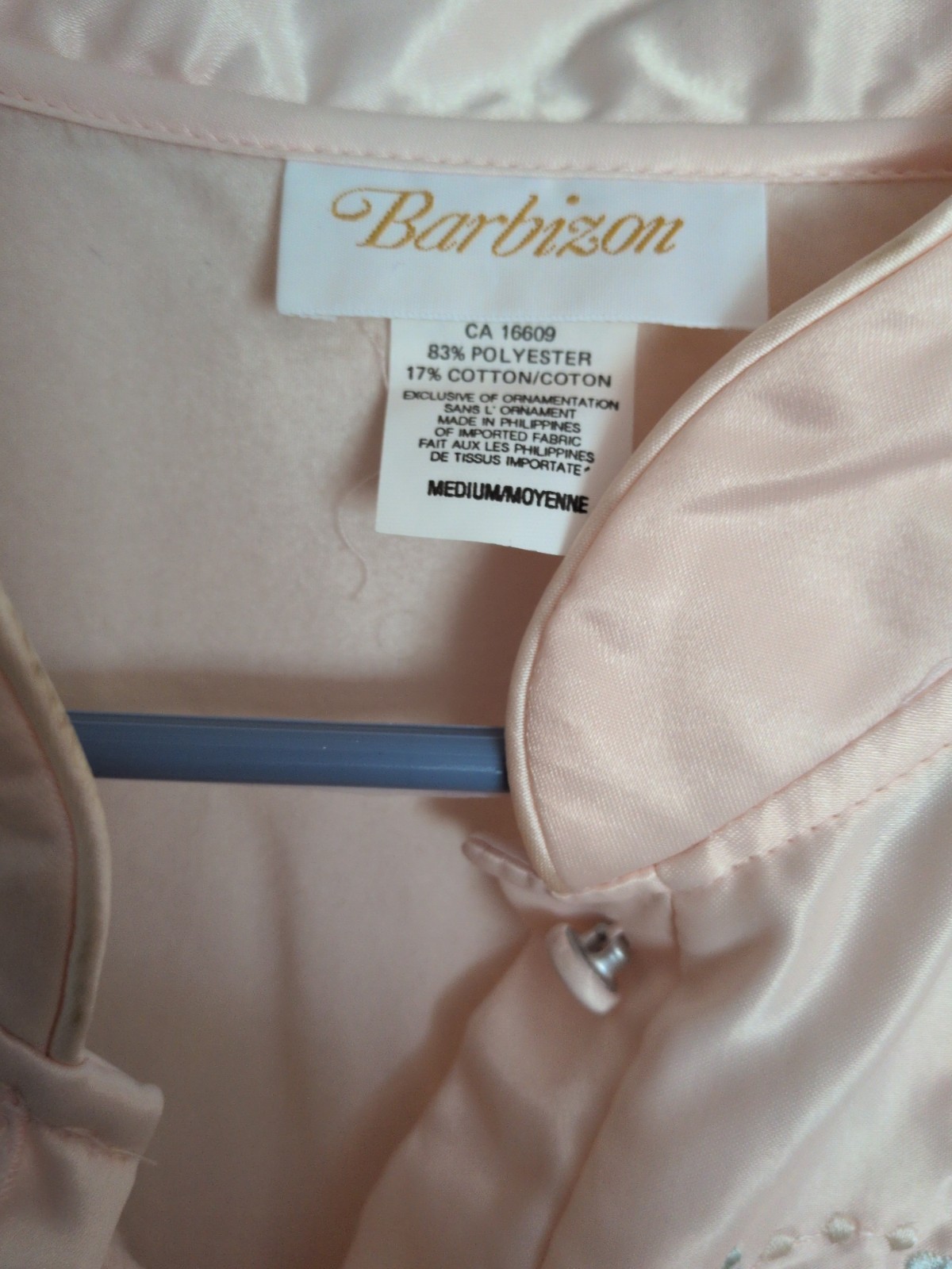 Vintage NWT Barbizon Pink Polyester Cotton Nightgown Sleepwear Sz Medium