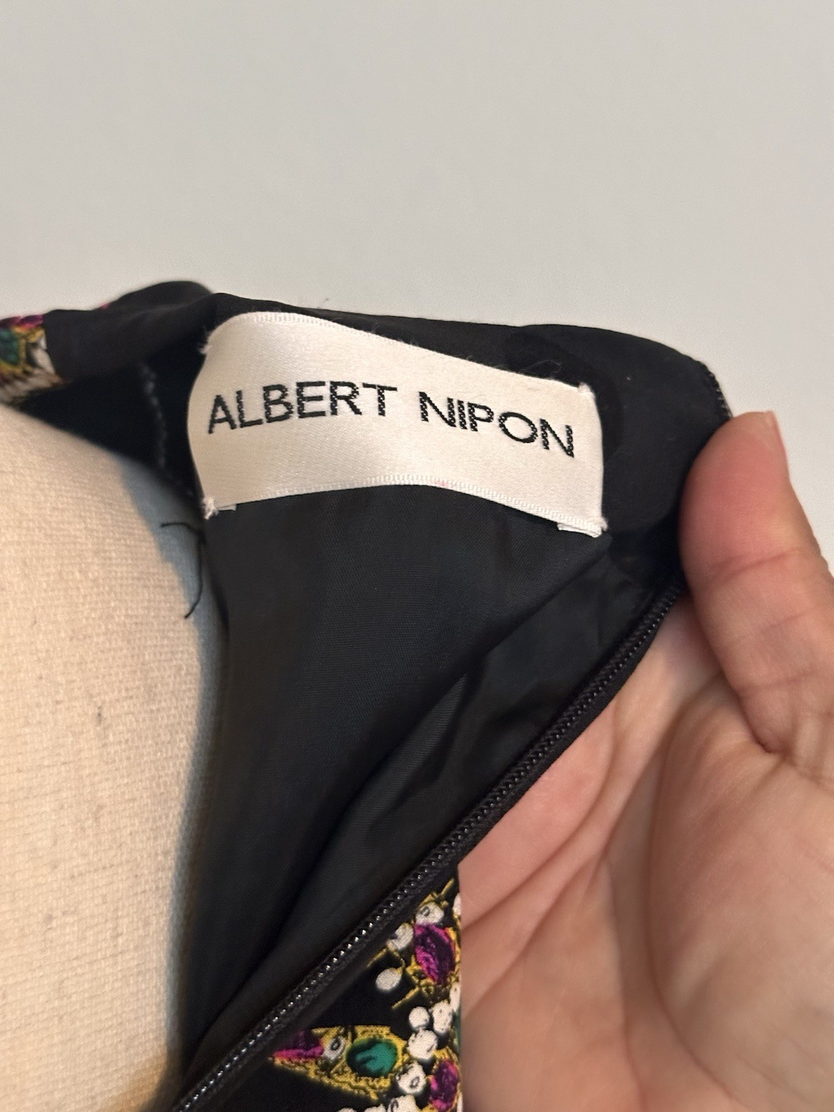 Vintage 80’s, 90’s Albert Nipone 2-Piece Whimsigoth Glamour Designer Skirt Set