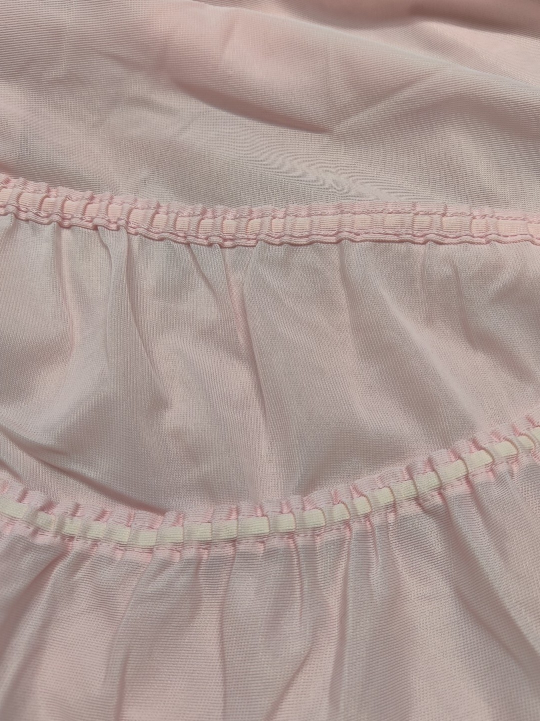 Vintage British Leavers Lace Industry Trimmed Rare Pink Half Slip New Old Stock