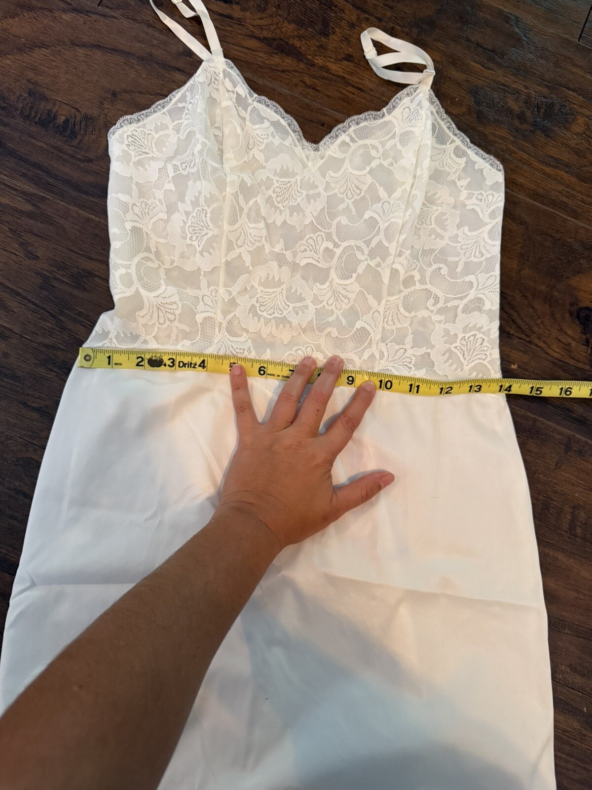 VTG 50s Womens 32 Small Vanity Fair Nylon Floral Lace Full Slip Dress Lingerie