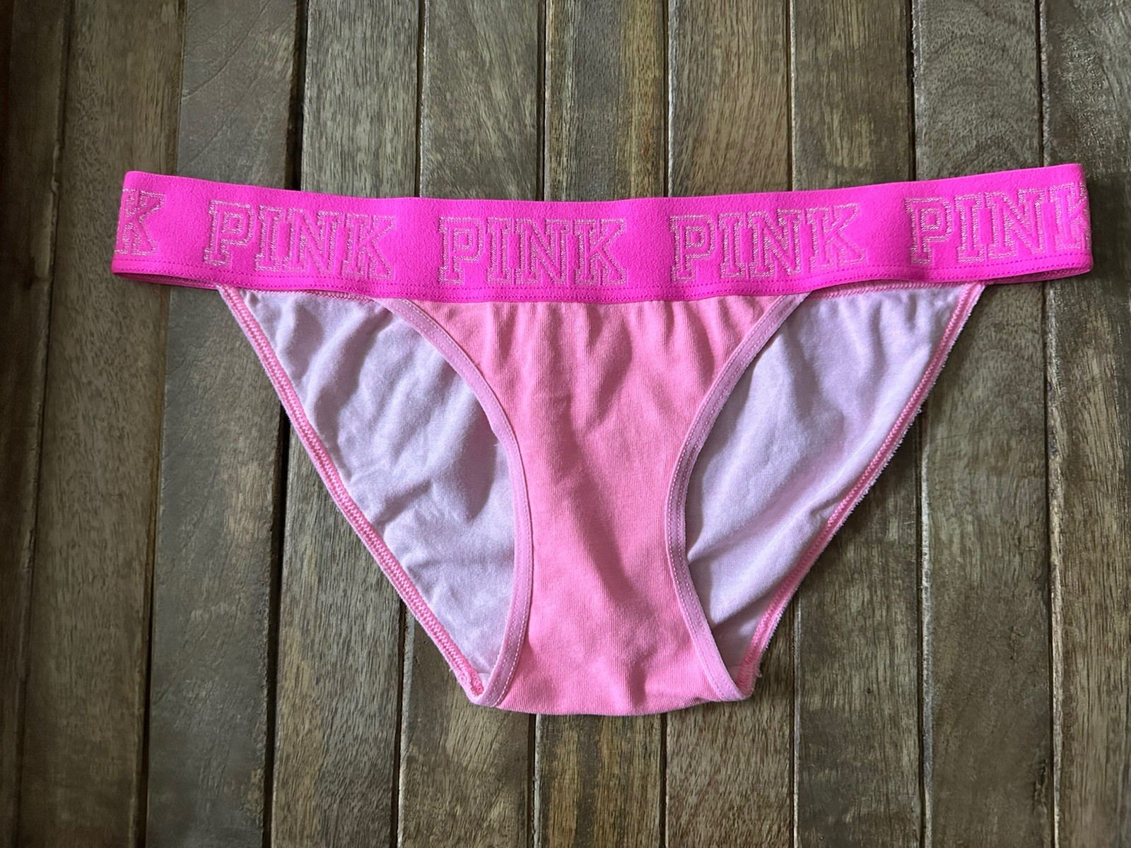 Vtg Pink Victoria’s Secret M High Cut Bikini Panty Panties