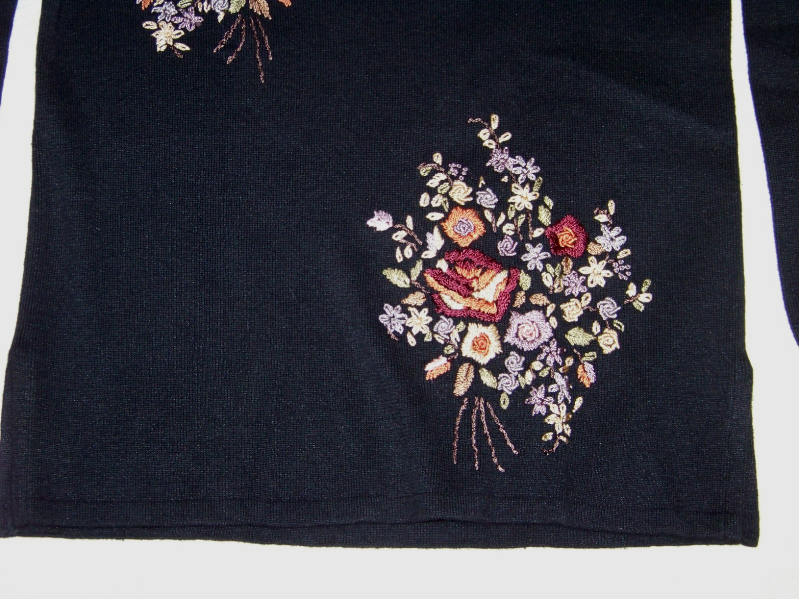 Vintage Bonnie & Bill by Holly Pullover Sweater – S – Floral Embroidery