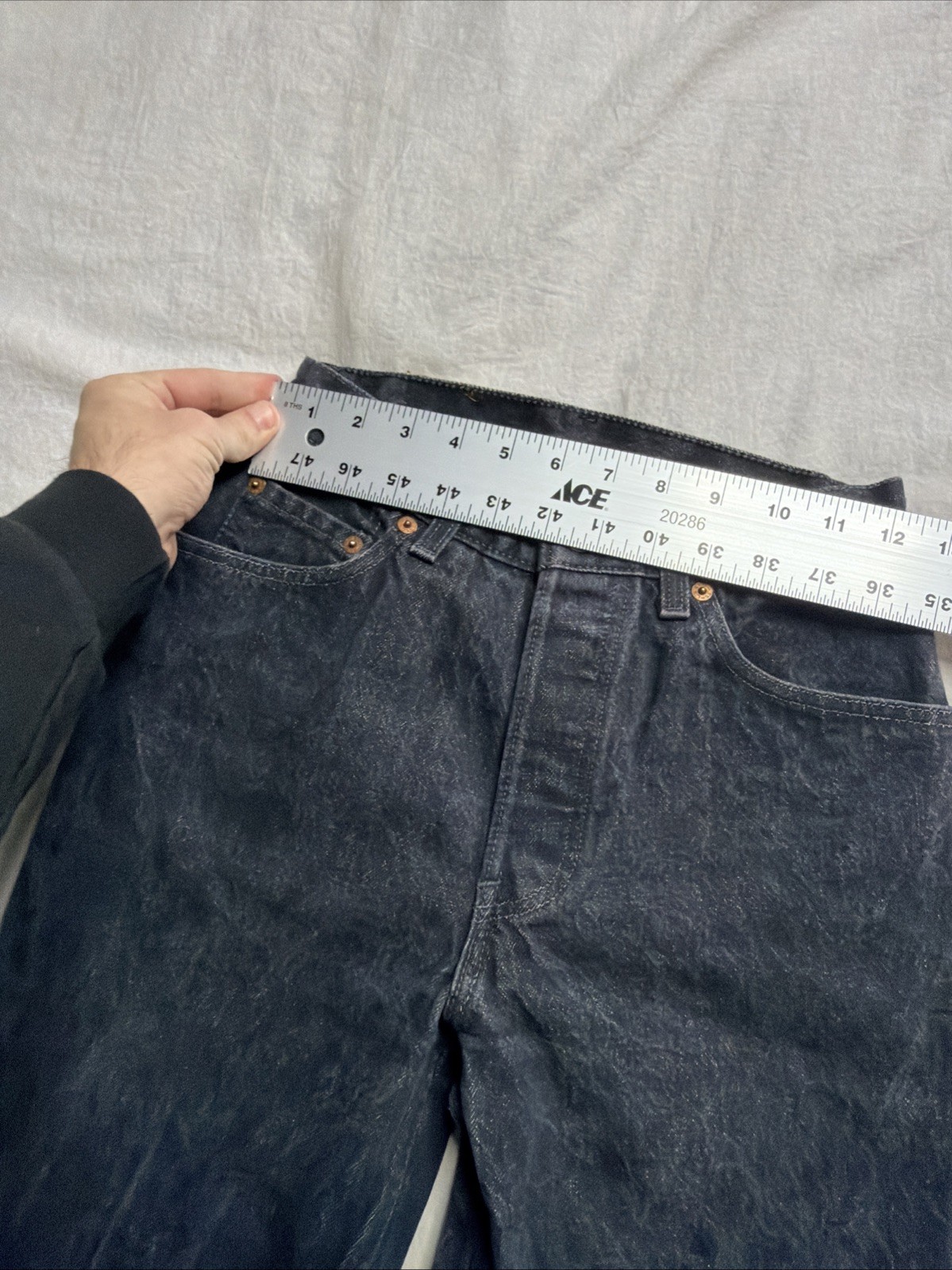 Vintage 70s Levis 26501 Jeans Denim Women Straight Black 24X32