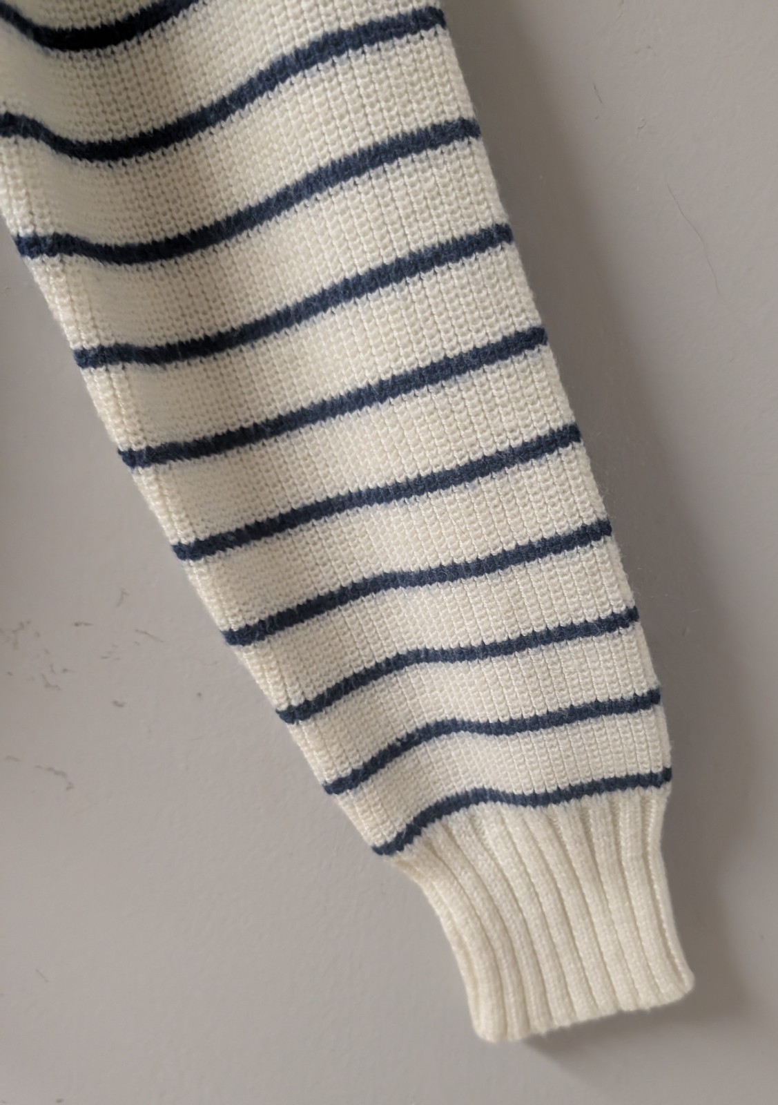 Vintage 70’s Checkmate Knit Preppy Striped Acrylic Pullover Sweater Hong Kong S