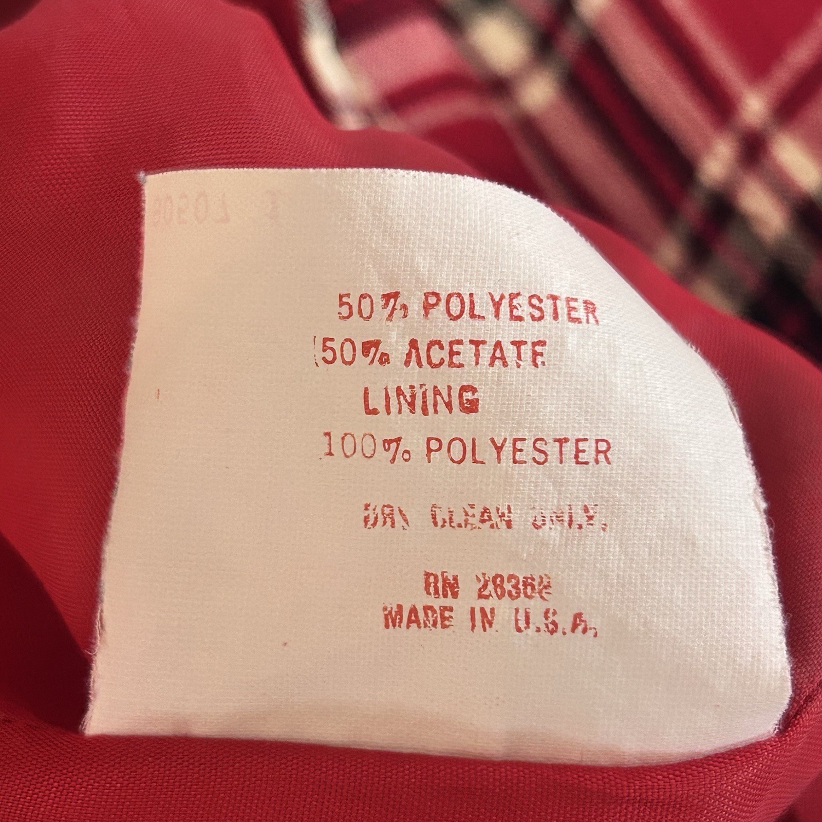 Misty Lane Vintage Red Plaid Midi Dress Size 8 Union Made USA Ralph Lauren Xmas