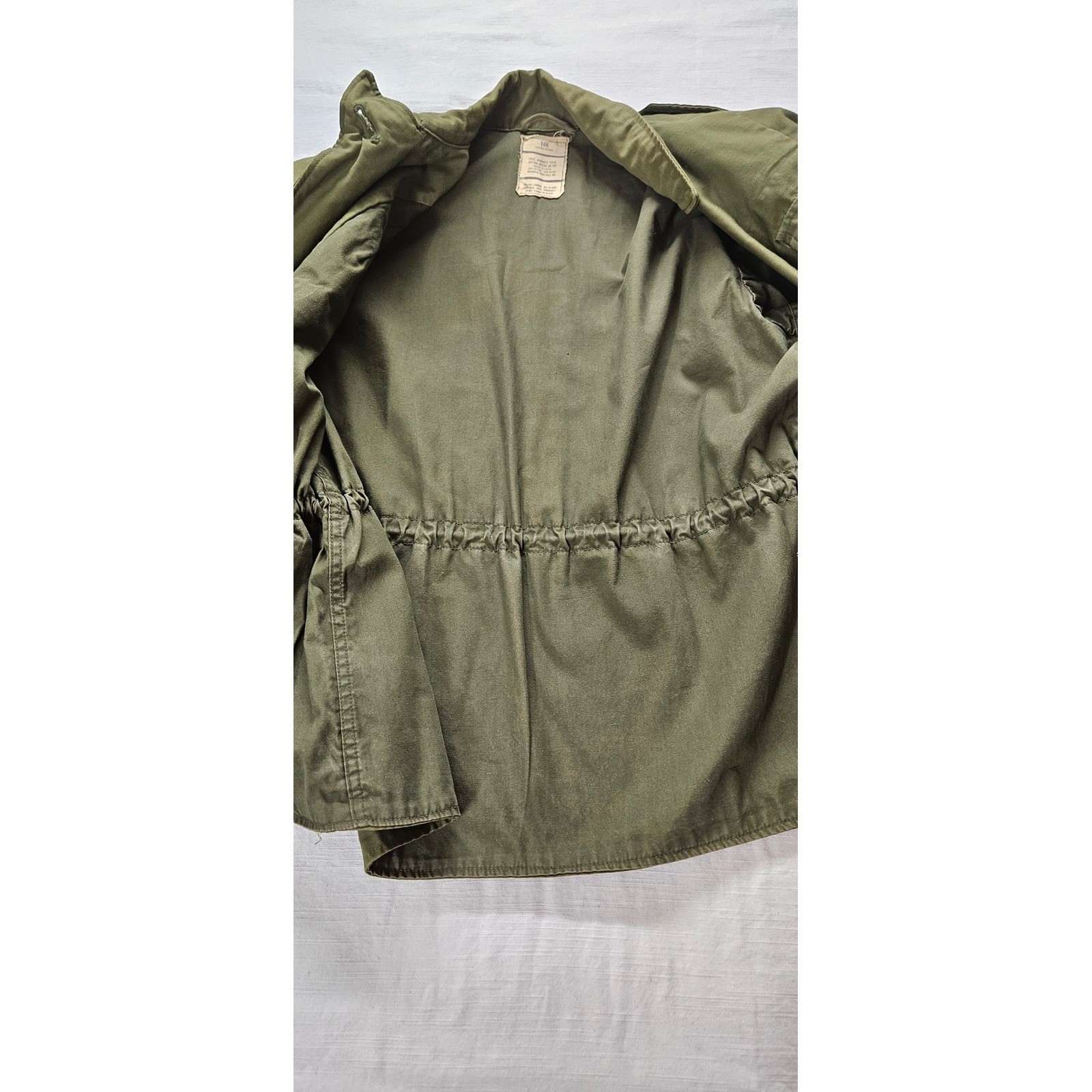 Vintage Greenbrier Industries OG-107 Womens Field Jacket Olive Green 14R 1975