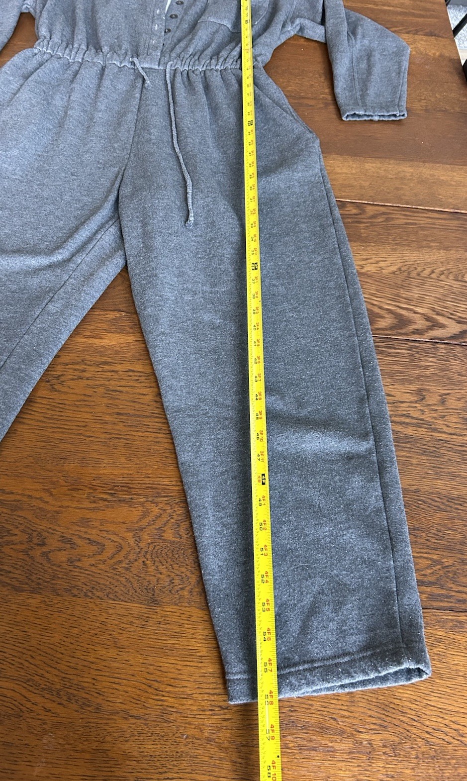 Vintage Elle Macpherson jumpsuit one peice gray sweat outfit romper athleisure L