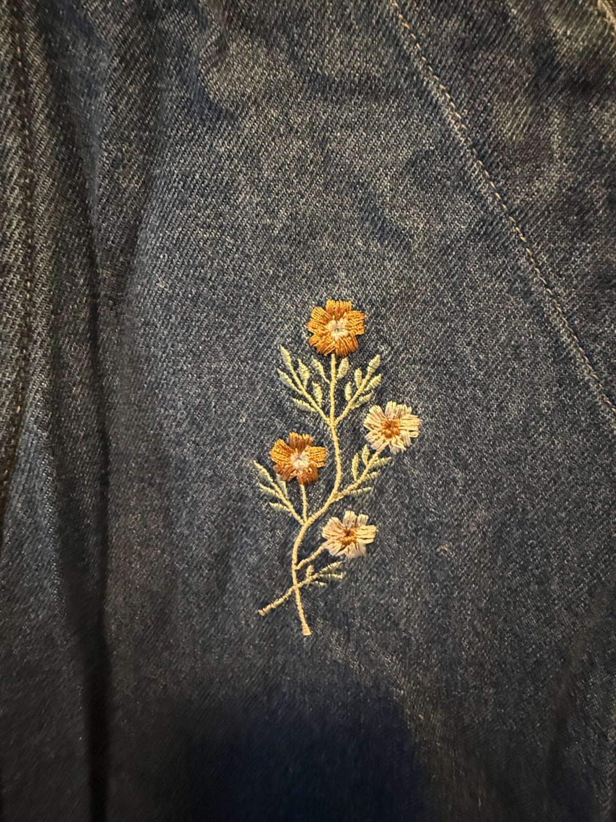 MPH Collection Vintage, Embroidered, Denim Dress, 90s style, western, Size 1X